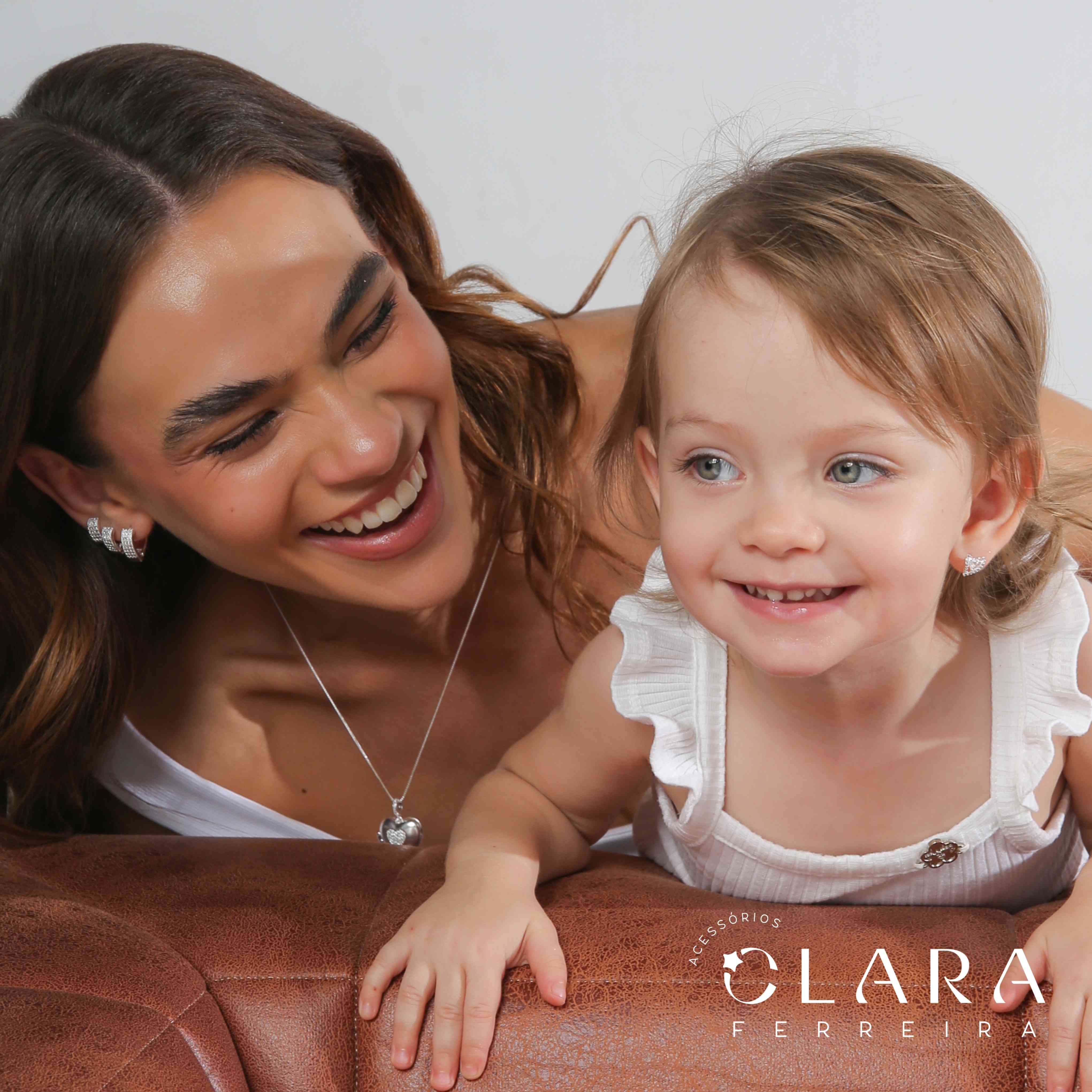 COLAR VENEZIANA C/ PINGENTE RELICÁRIO CORAÇÃO CORAÇÃO MICROZIRCÔNIAS - 20MM - 45CM - Banho de Prata