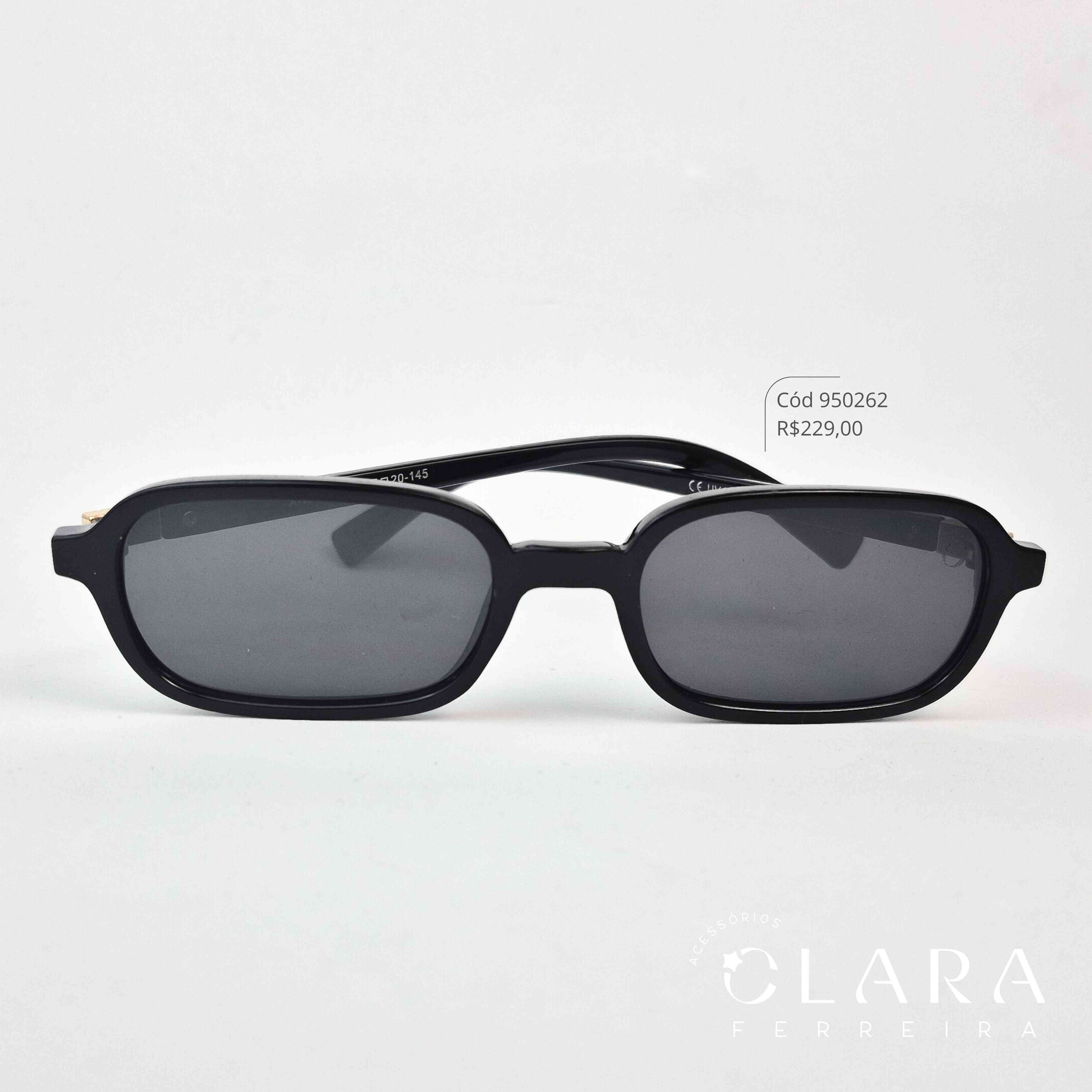 Óculos Solar RETRO OVAL PRETO - INSPIRAÇÃO RAY-BAN - Lente Resina - XR5334-C1
