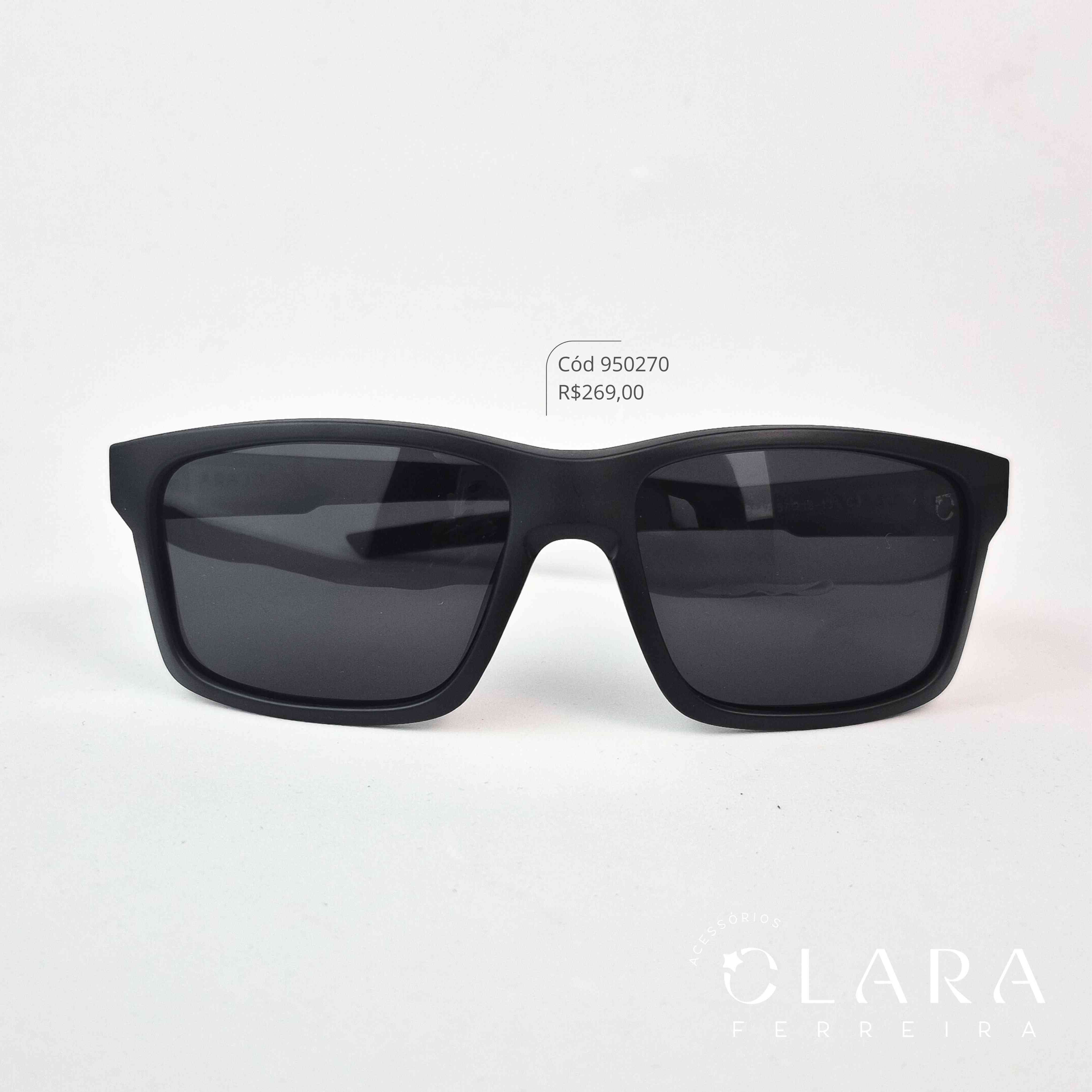Óculos Solar MASCULINO QUADRADO CINZA FUMÊ - INSPIRAÇÃO RAY-BAN - Lente Anti-impacto Polarizada - P847-C3