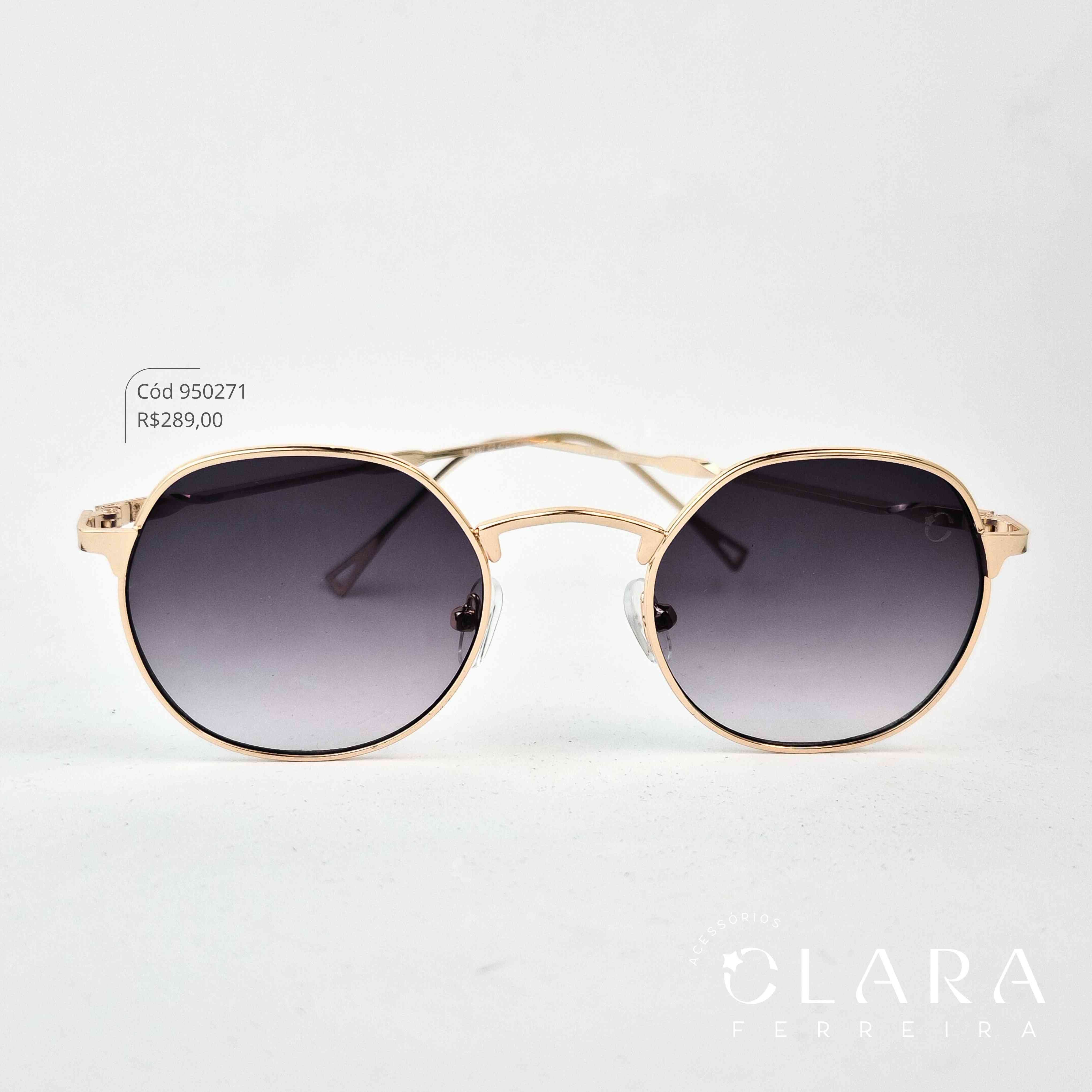 Óculos Solar RETRO REDONDO ARMAÇÃO EM METAL - INSPIRAÇÃO RAY-BAN - Lente Resina - ML5167-C2