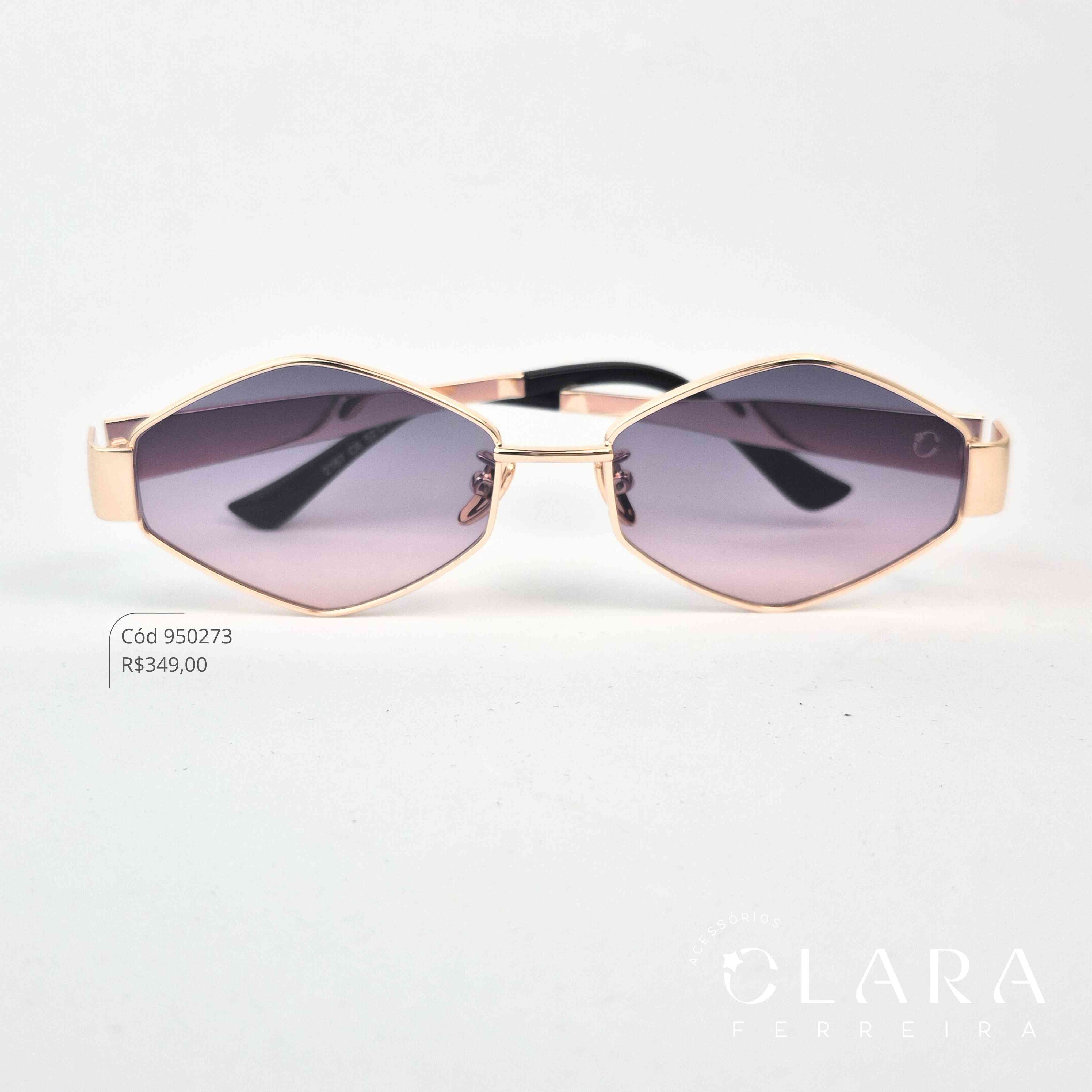 Óculos Solar VINTAGE ARMAÇÃO EM METAL - INSPIRAÇÃO MIU-MIU - Lente Resina - 2167-C6