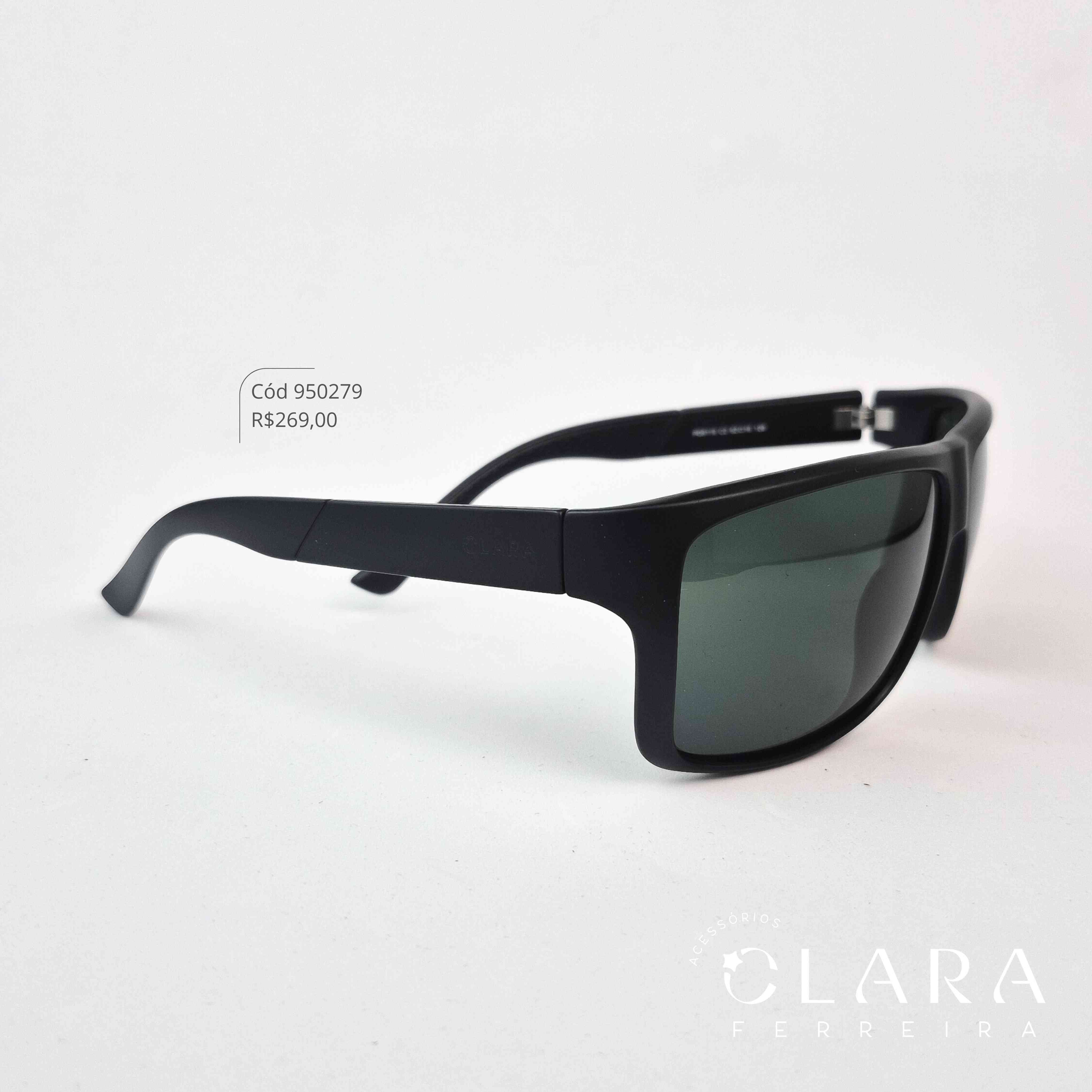 Óculos Solar MASCULINO QUADRADO PRETO - INSPIRAÇÃO RAY-BAN - Lente Anti-impacto Polarizada - PD9119-C2