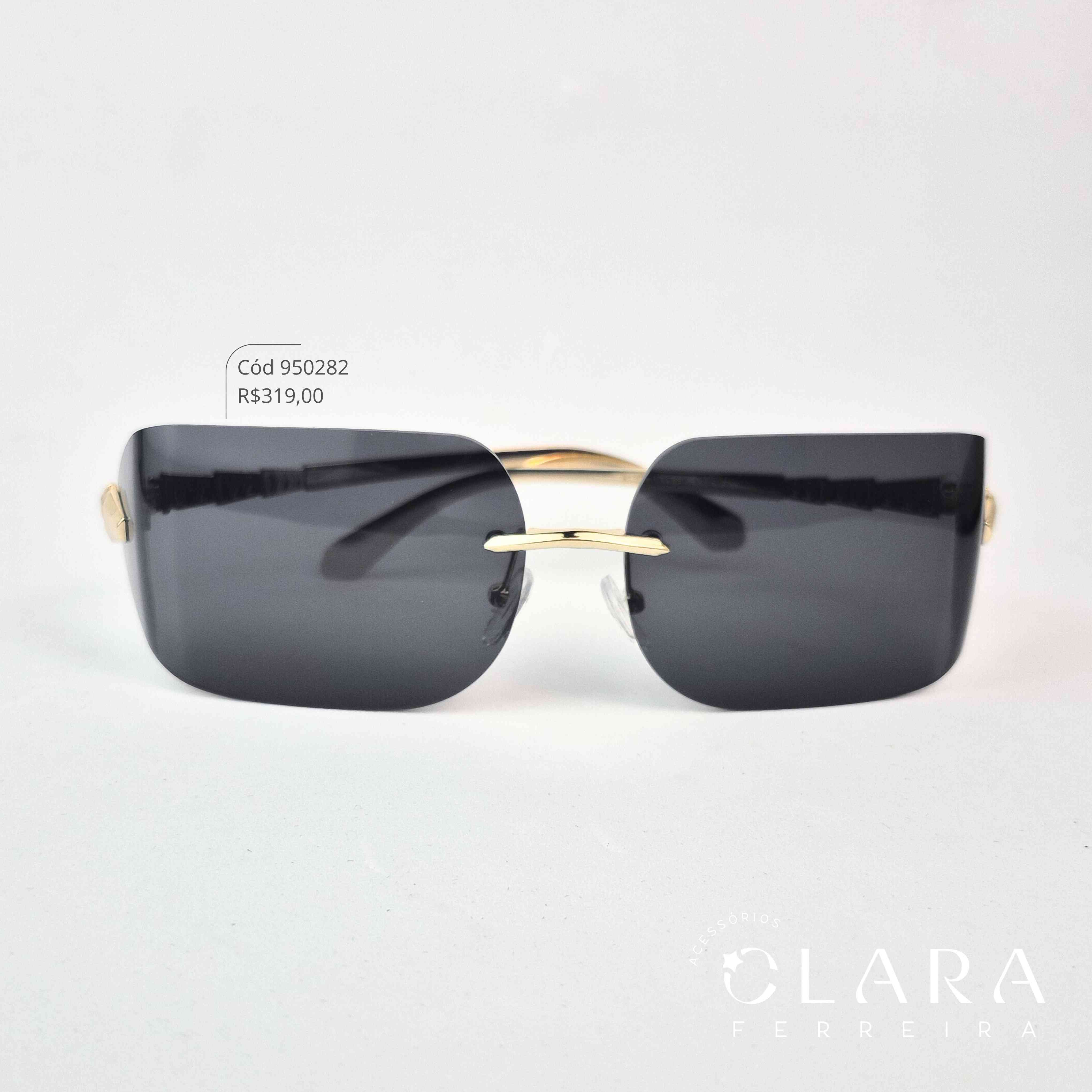 Óculos Solar ARMAÇÃO EM METAL - INSPIRAÇÃO BVLGARI - Lente Resina - 810069-C1