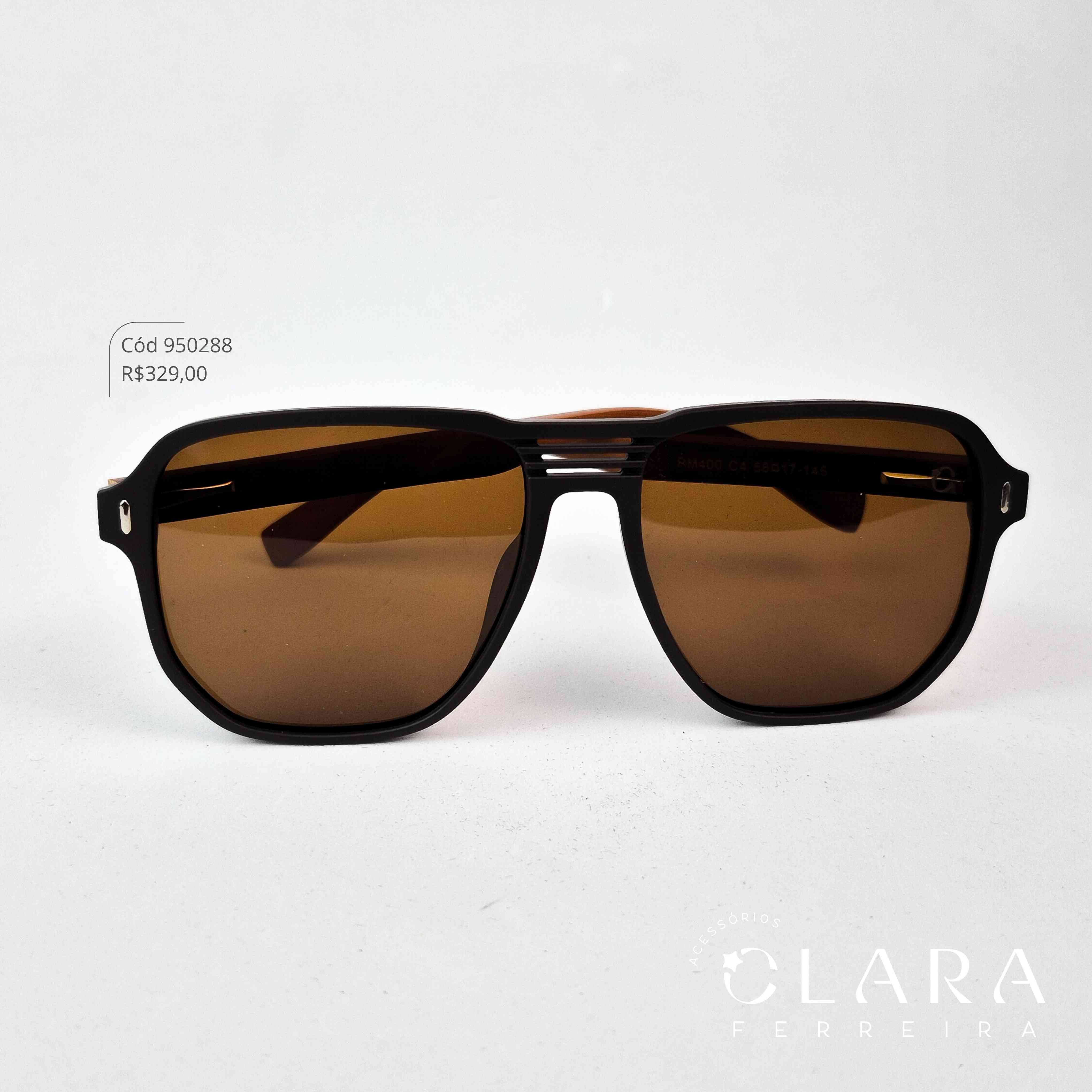 Óculos Solar AVIADOR MARROM - INSPIRAÇÃO RAY-BAN - Lente  - RM408-C5