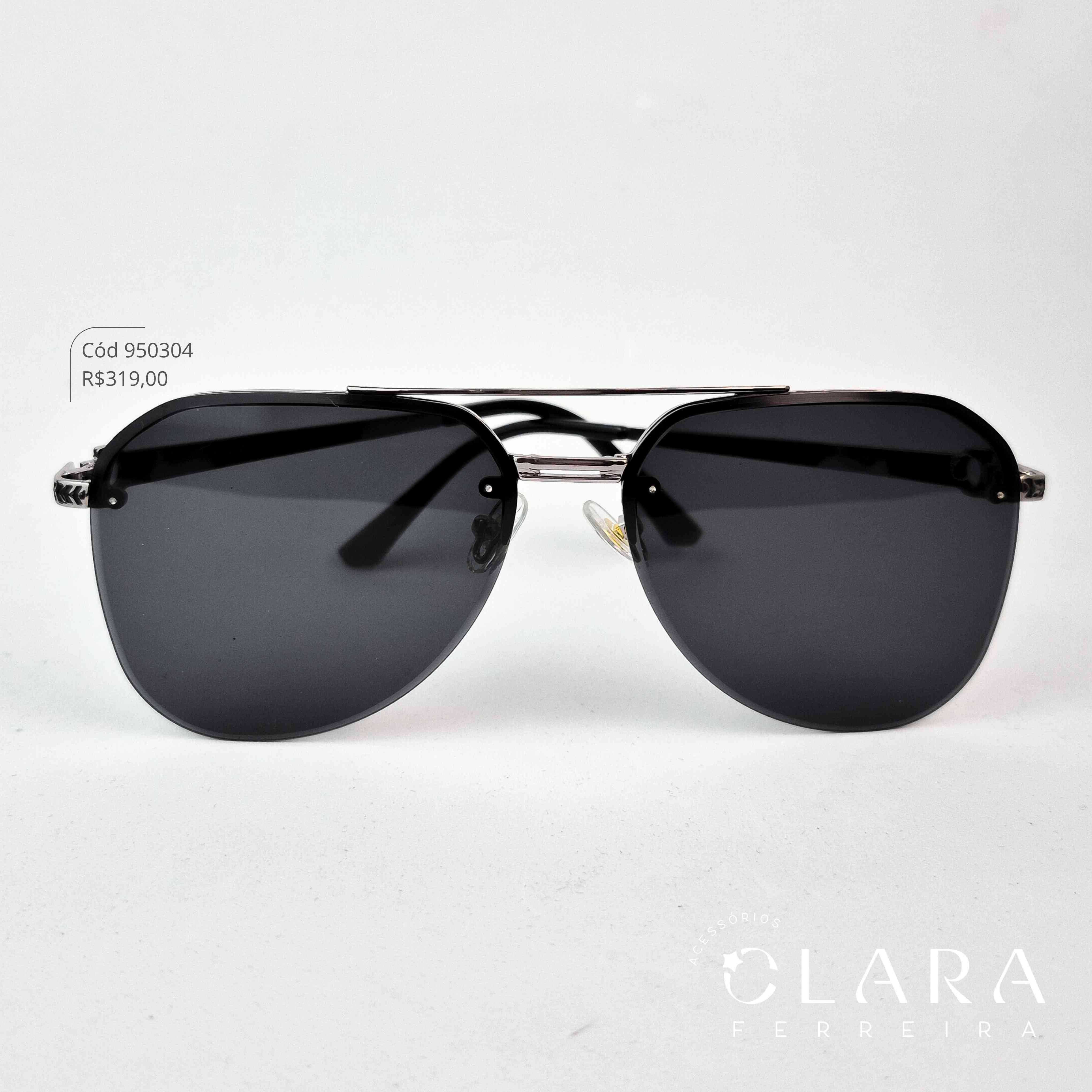 Óculos Solar QUADRADO  ARMAÇÃO EM METAL - INSPIRAÇÃO RAY-BAN - Lente Resina - TJ72334-C1