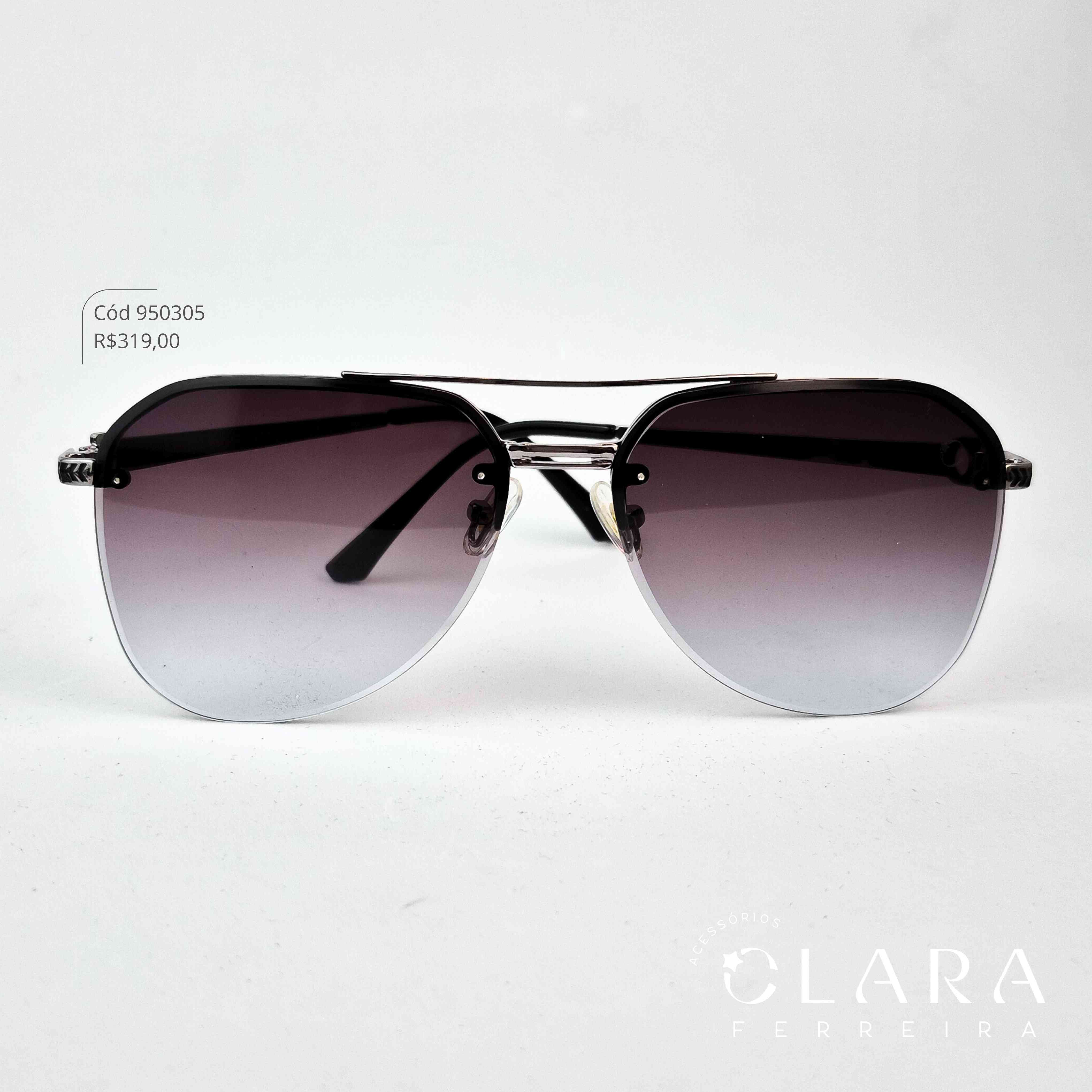 Óculos Solar AVIADOR ARMAÇÃO EM METAL - INSPIRAÇÃO RAY-BAN - Lente Resina - TJ72334-C5