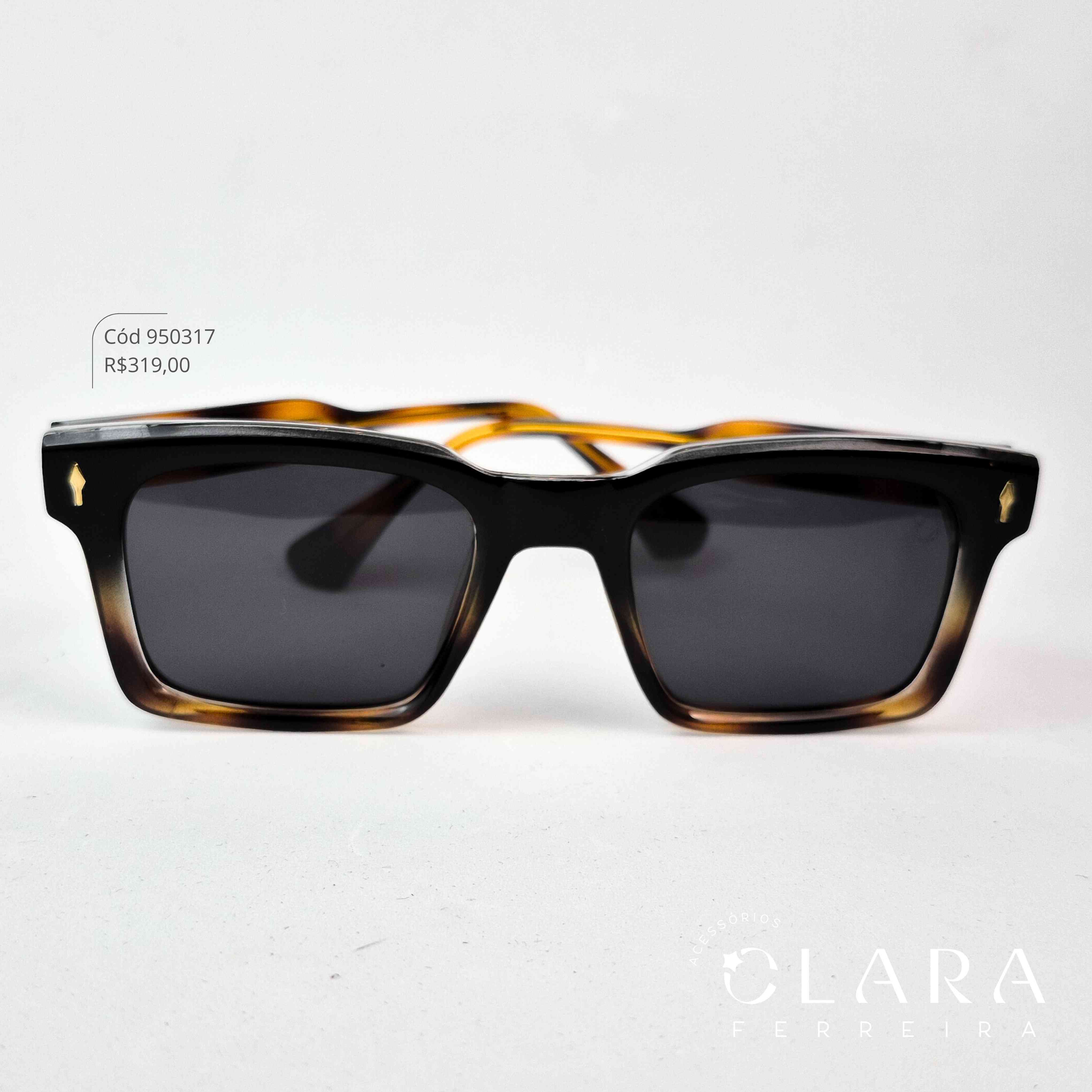 Óculos Solar QUADRADO ONÇA MARROM – INSPIRAÇÃO PRADA - Lente  - 58950-C2