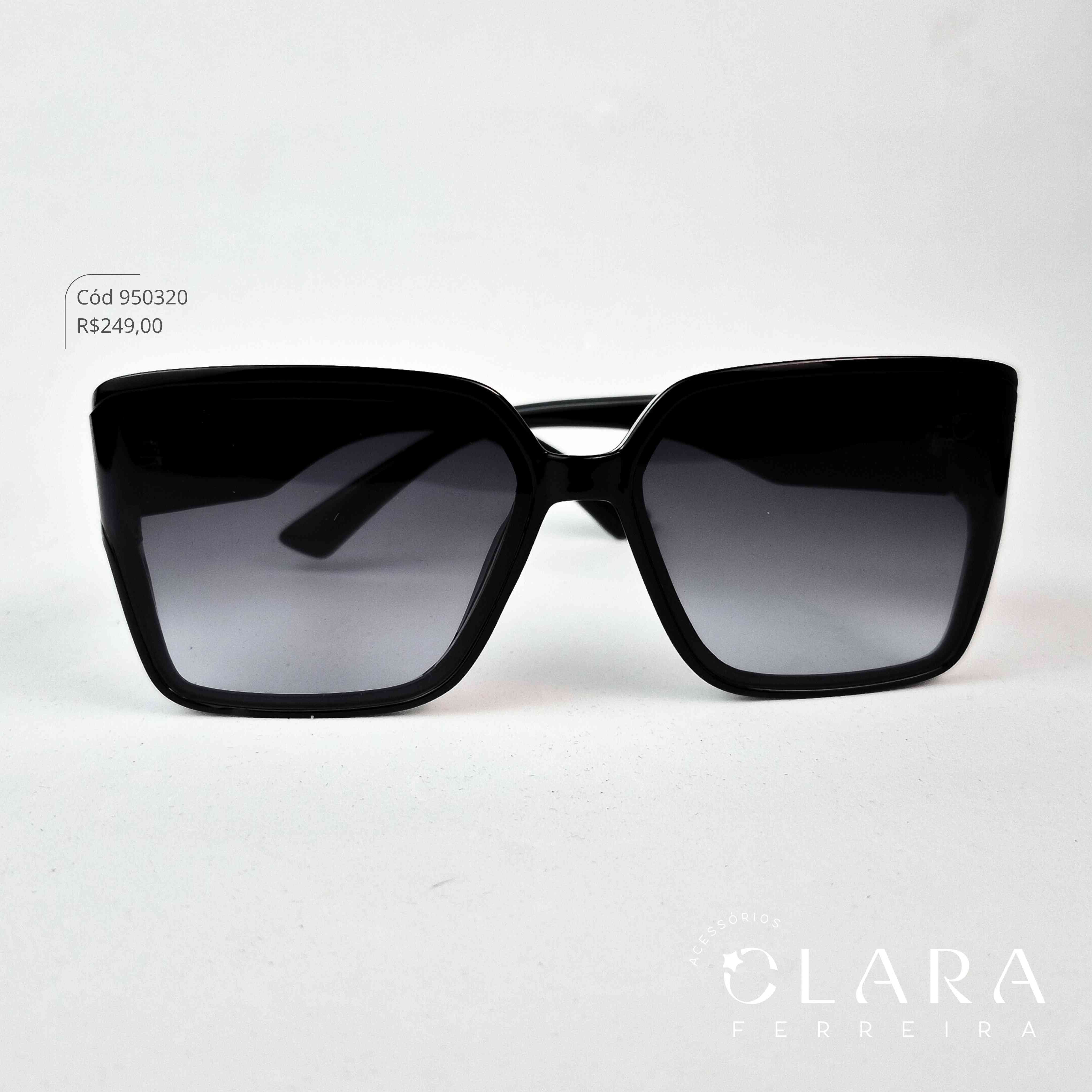 Óculos Solar QUADRADO PRETO - INSPIRAÇÃO PRADA  - Lente Resina - 9419