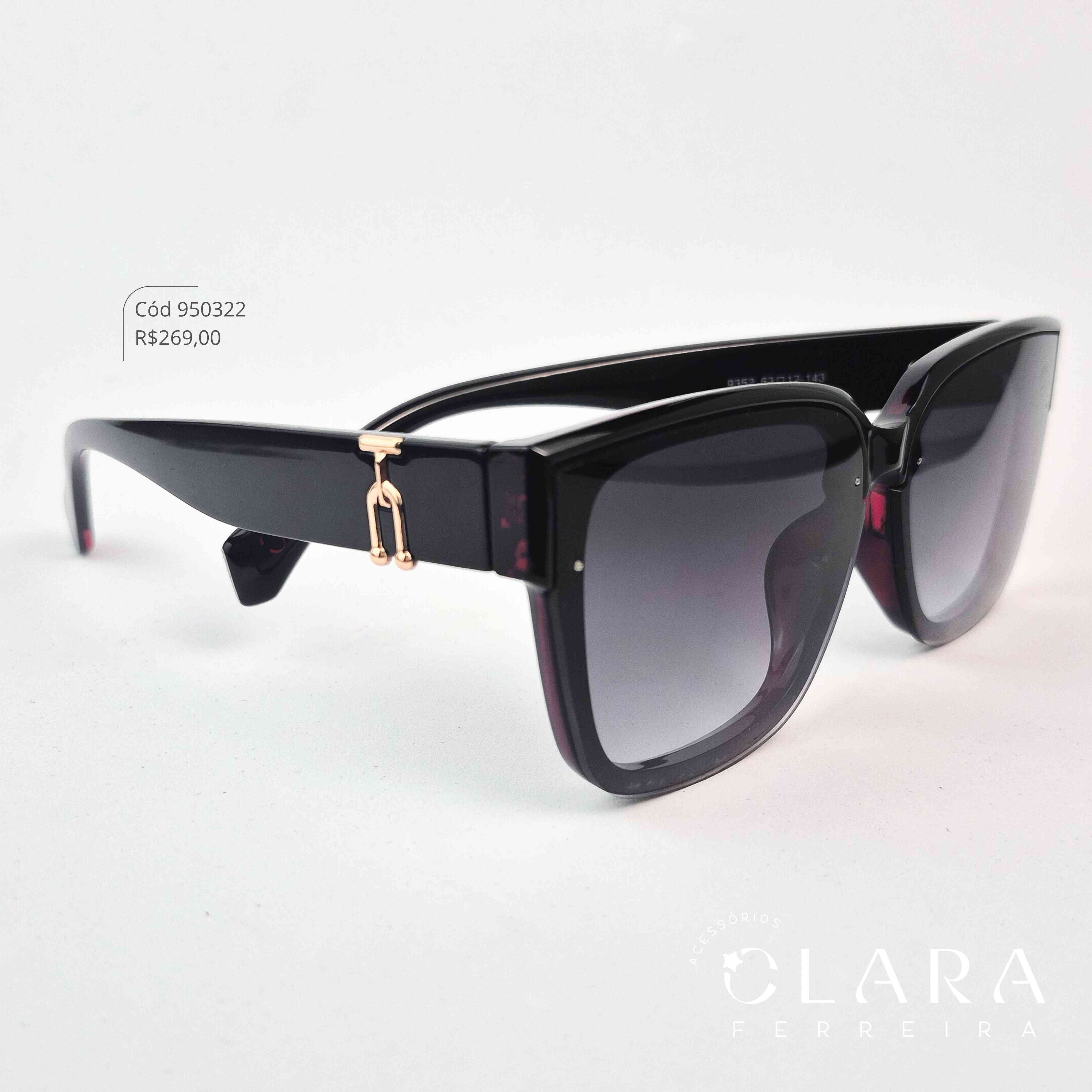 Óculos Solar GATINHO VINHO - INSPIRAÇÃO TIFFANY - Lente  - 9352-VINHO LENTE DEGRADE