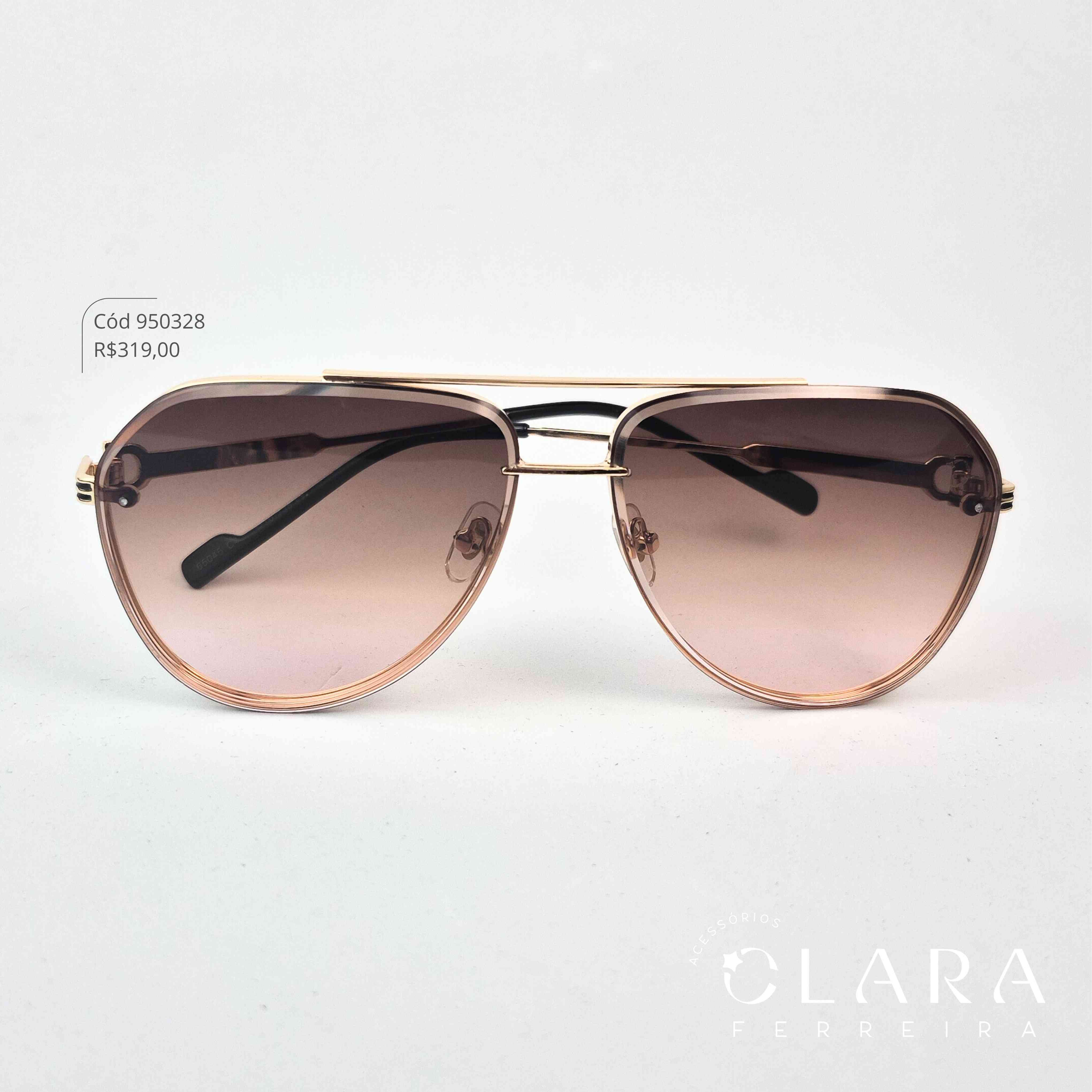 Óculos Solar AVIADOR ARMAÇÃO EM METAL - INSPIRAÇÃO RAY-BAN - Lente Resina - 65045-C4