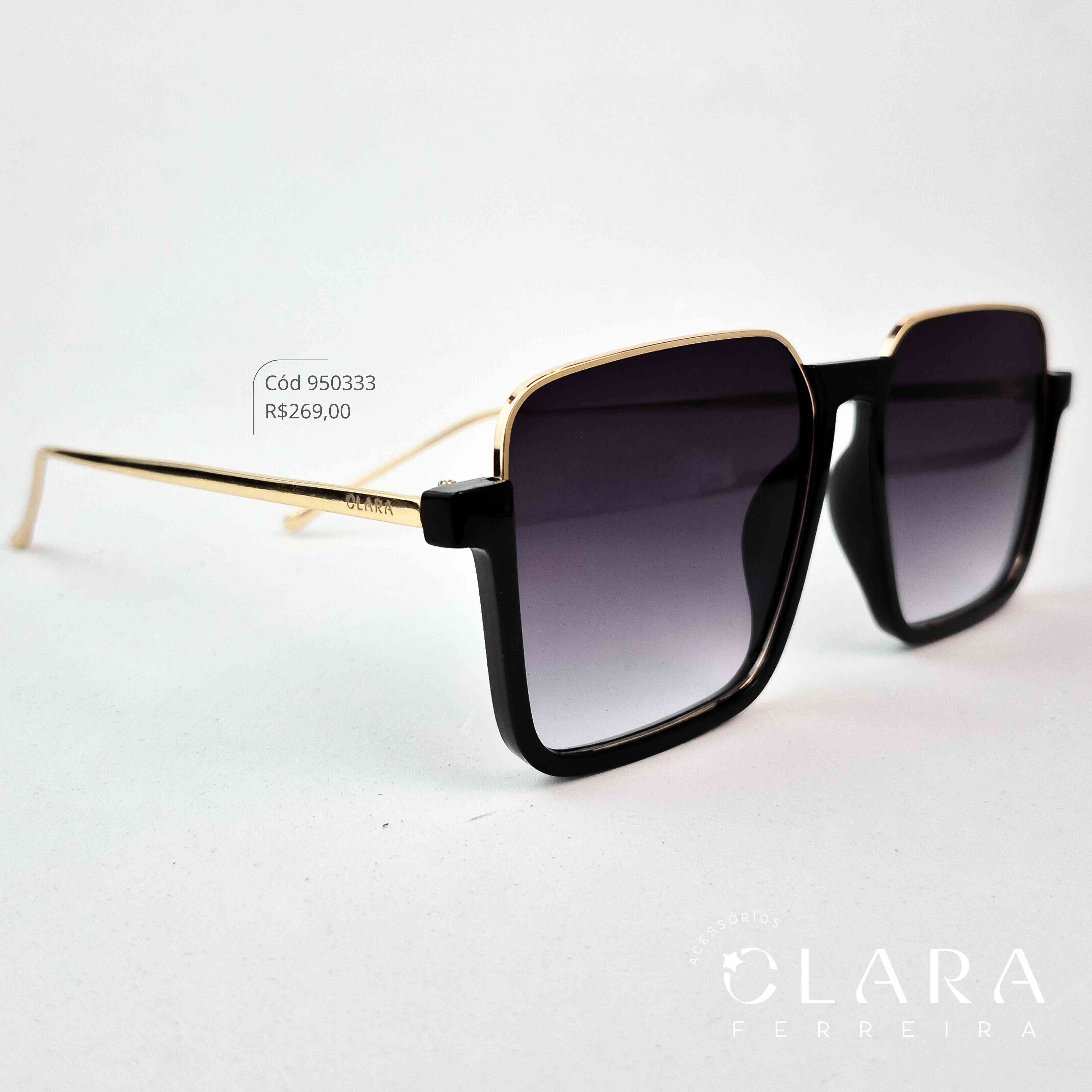 Óculos Solar QUADRADO BROWLINE INVERSO - INSPIRAÇÃO RAY-BAN - Lente Resina - HP202265-C1