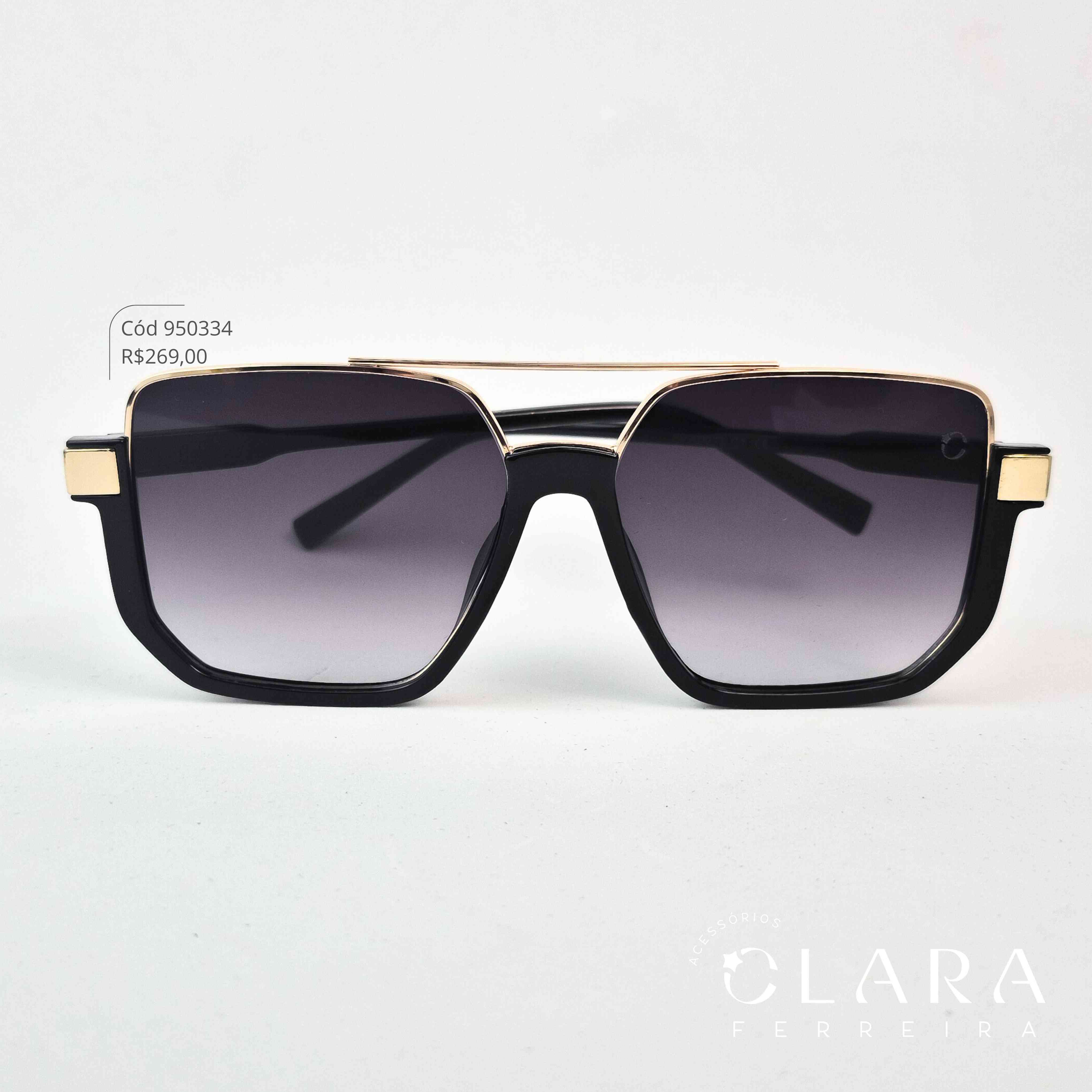 Óculos Solar QUADRADO BROWLINE INVERSO - INSPIRAÇÃO RAY-BAN - Lente Resina - HP202270-C1