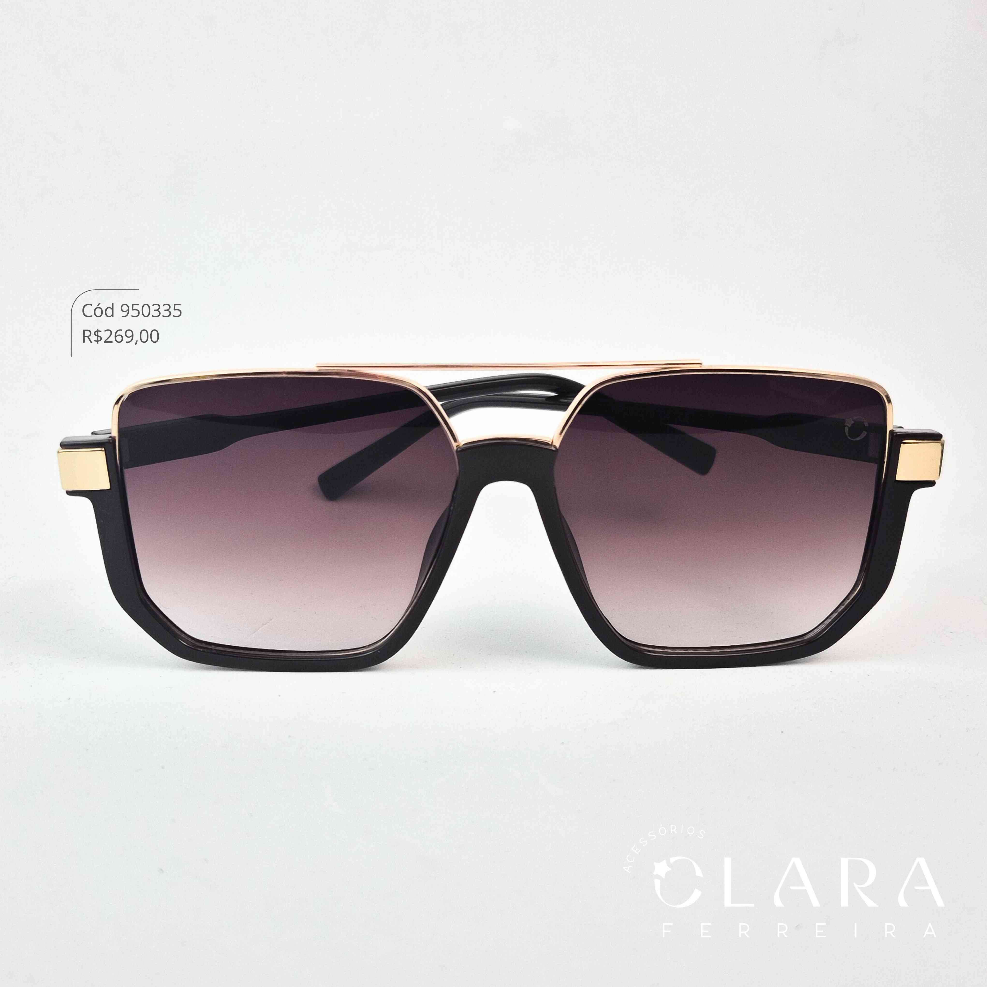 Óculos Solar QUADRADO BROWLINE INVERSO - INSPIRAÇÃO RAY-BAN - Lente Resina - HP202270-C4