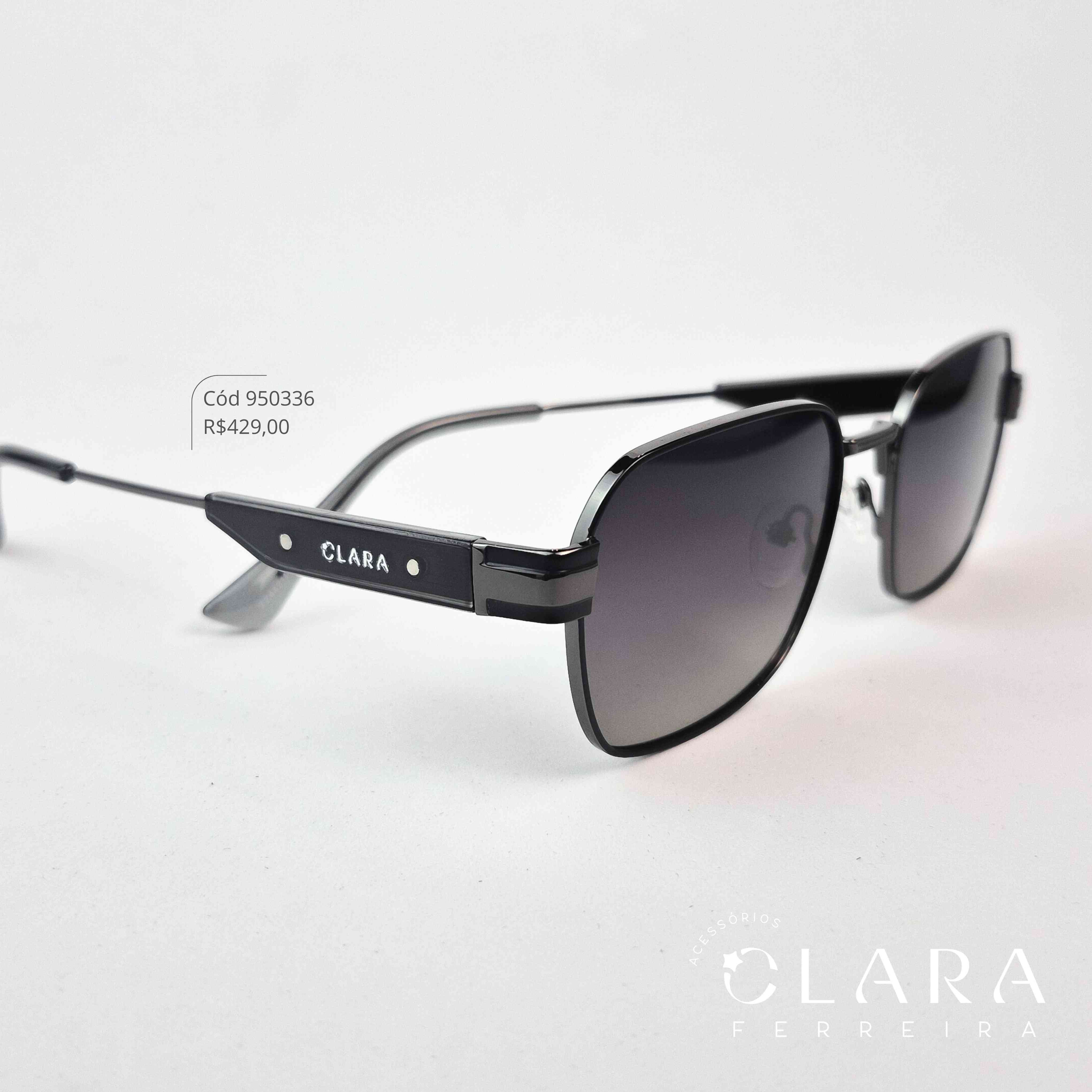 Óculos Solar QUADRADA ARMAÇÃO EM METAL - INSPIRAÇÃO RAY-BAN - Lente Anti-impacto Polarizada - ZZ4431P-C4