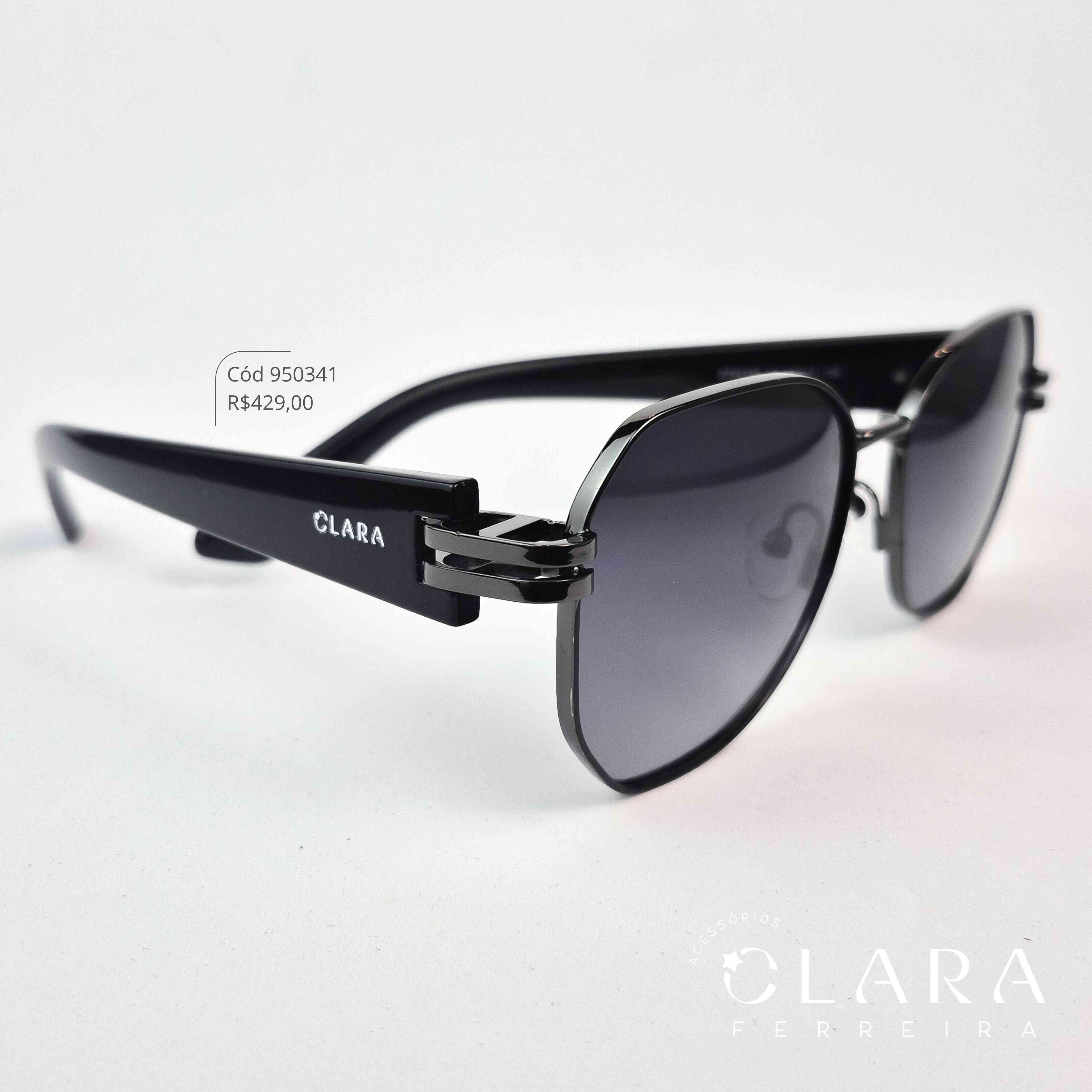 Óculos Solar REDONDO ARMAÇÃO EM METAL - INSPIRAÇÃO LOUIS VUITTON - Lente Anti-impacto Polarizada - ZZ4433P-C3