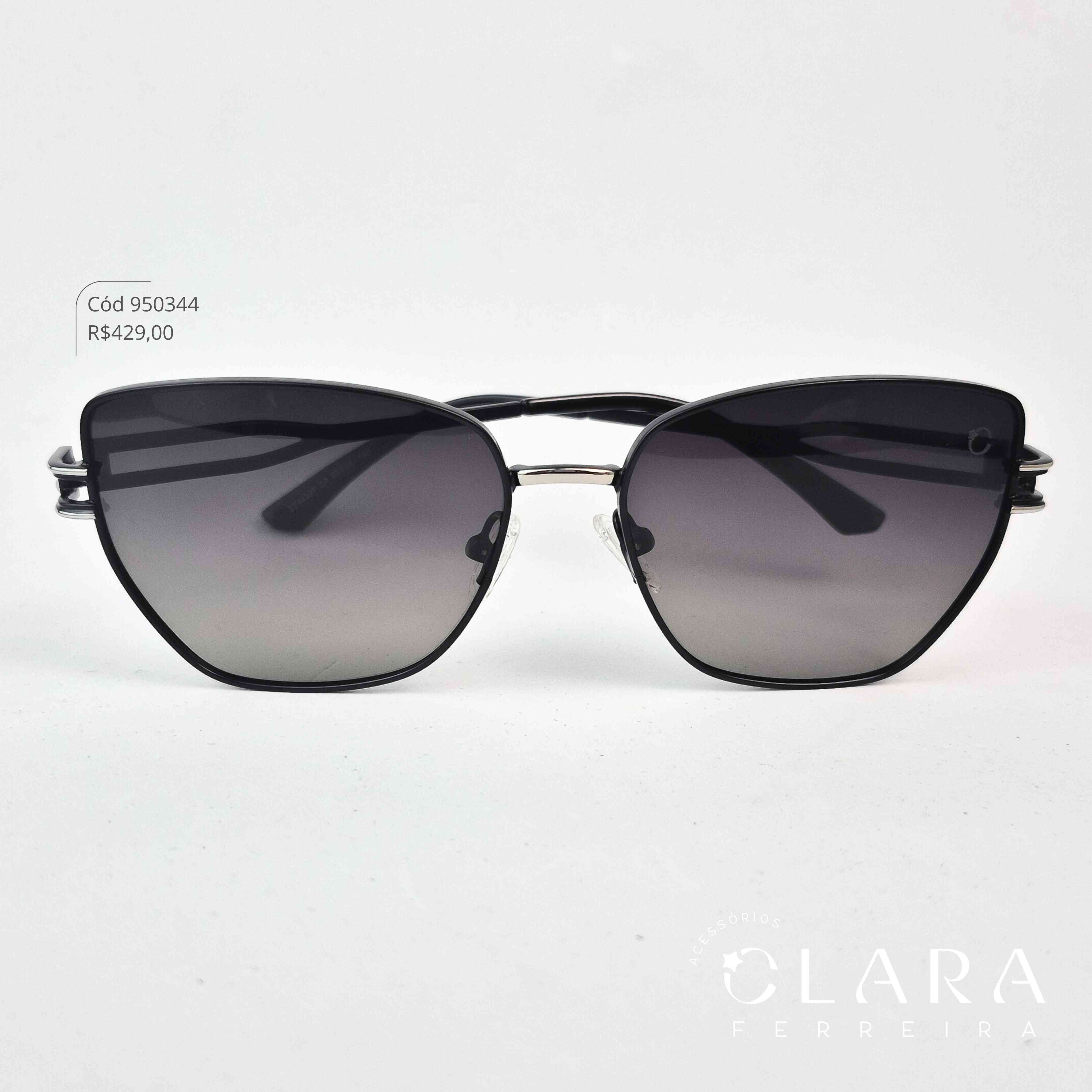 Óculos Solar GATINHO ARMAÇÃO EM METAL - INSPIRAÇÃO RAY-BAN - Lente Anti-impacto Polarizada - ZZ4432P-C4
