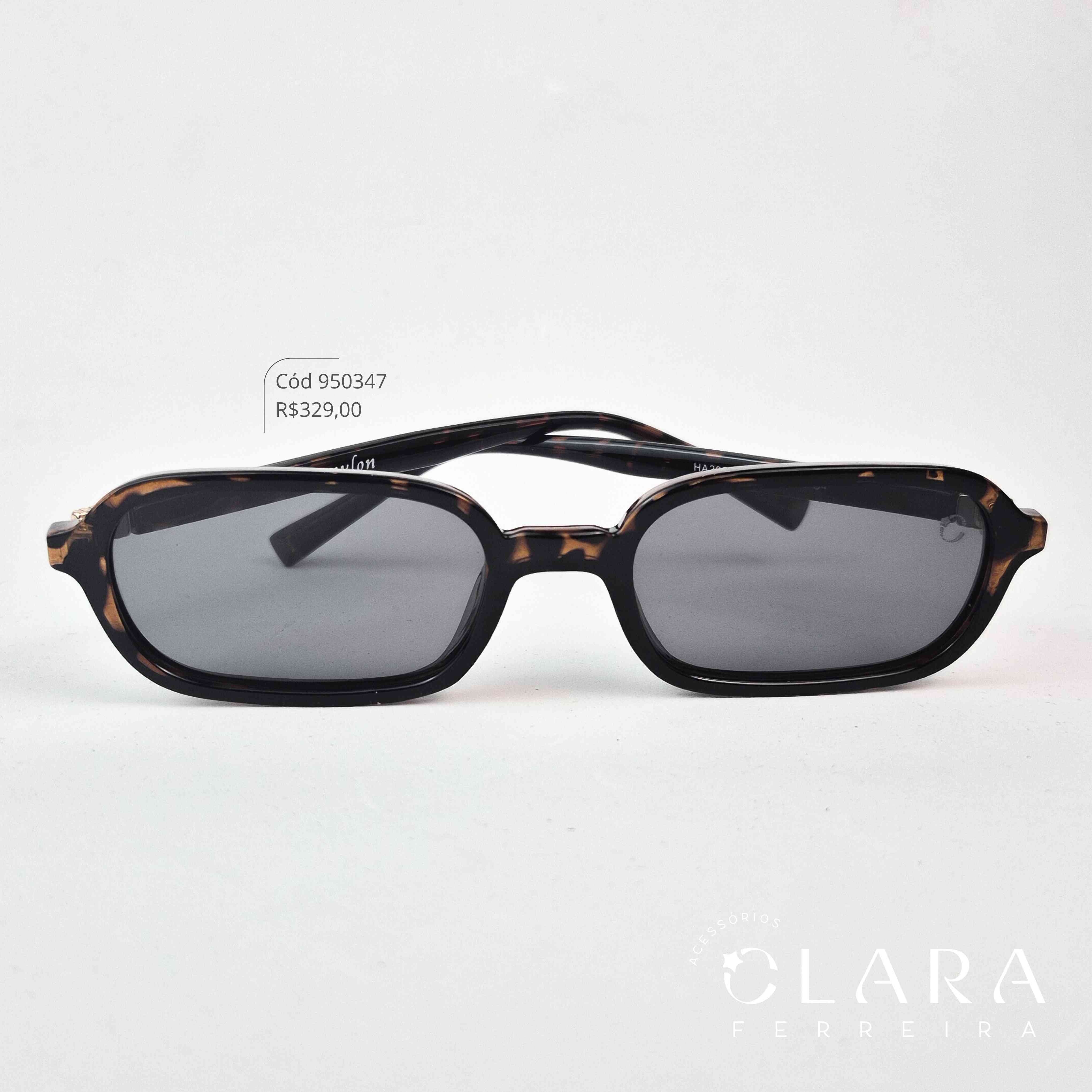 Óculos Solar RETRO OVAL ONÇA MARROM - INSPIRAÇÃO RAY-BAN - Lente Anti-impacto Polarizada - HA20262-C4