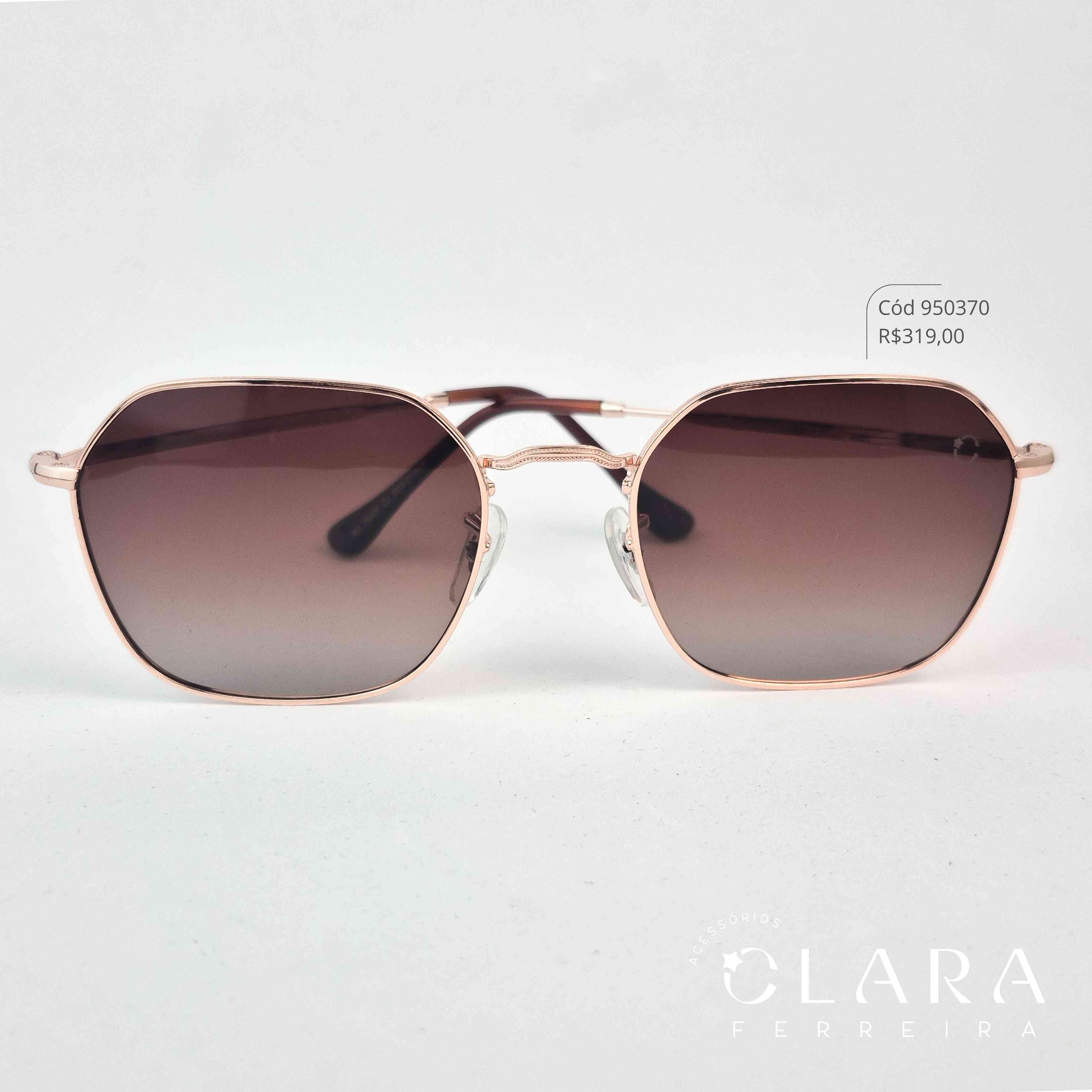 Óculos Solar REDONDO ARMAÇÃO EM METAL - INSPIRAÇÃO RAY-BAN - Lente Anti-impacto Polarizada - KZ7942P-C2