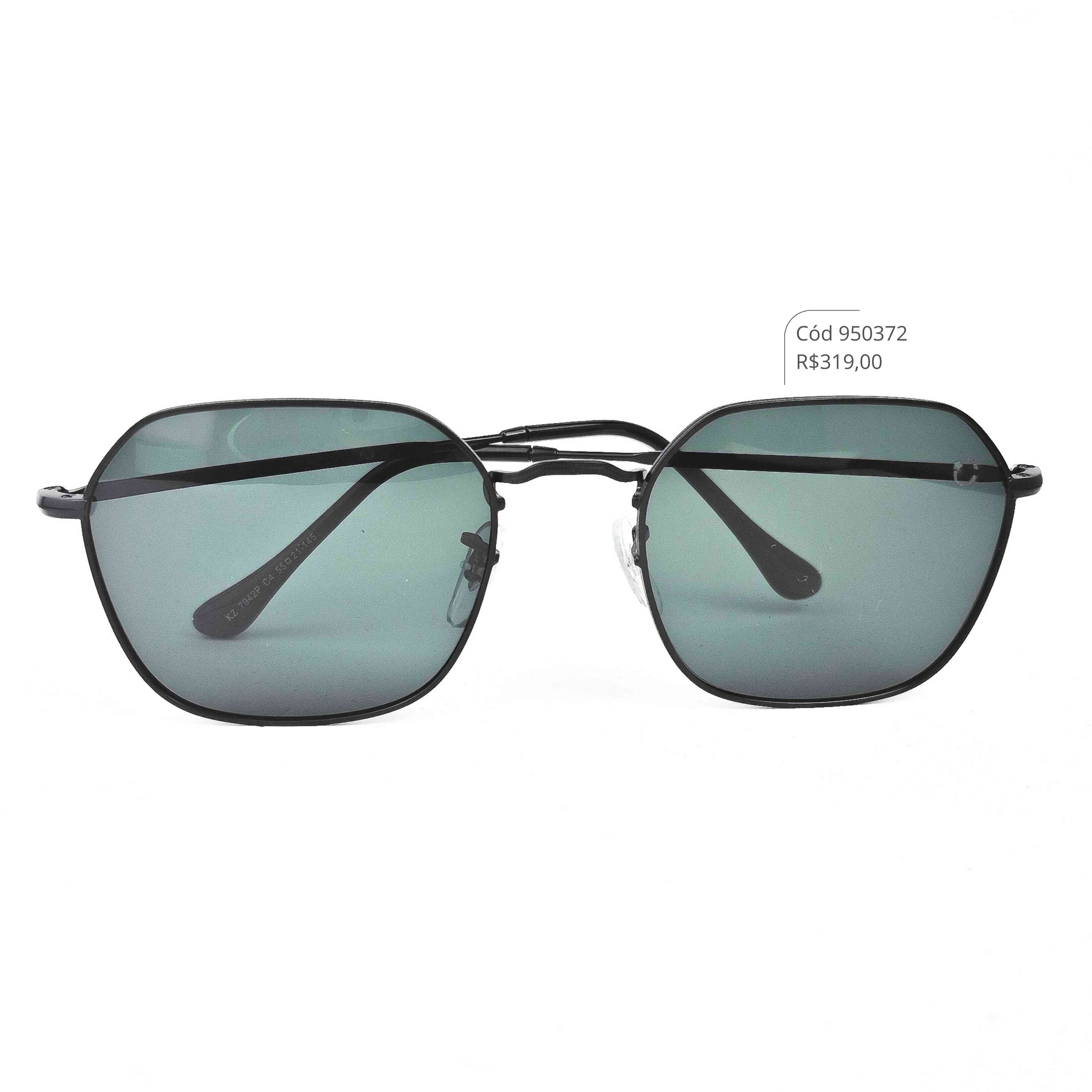 Óculos Solar REDONDO ARMAÇÃO EM METAL - INSPIRAÇÃO RAY-BAN - Lente Anti-impacto Polarizada - KZ7942P-C4