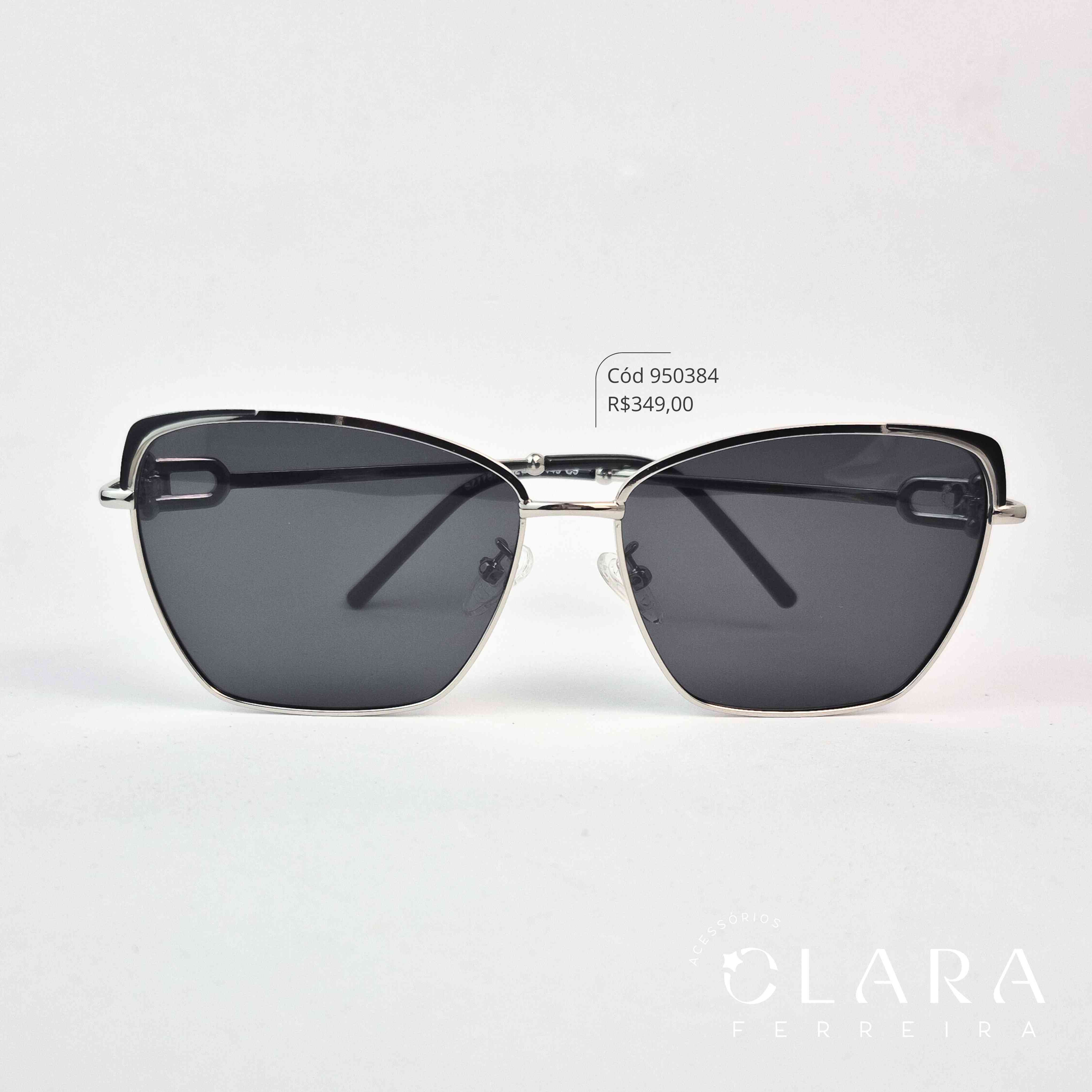 Óculos Solar GATINHO ARMAÇÃO EM METAL - INSPIRAÇÃO TIFFANY - Lente Anti-impacto Polarizada - SZ7782P-C5