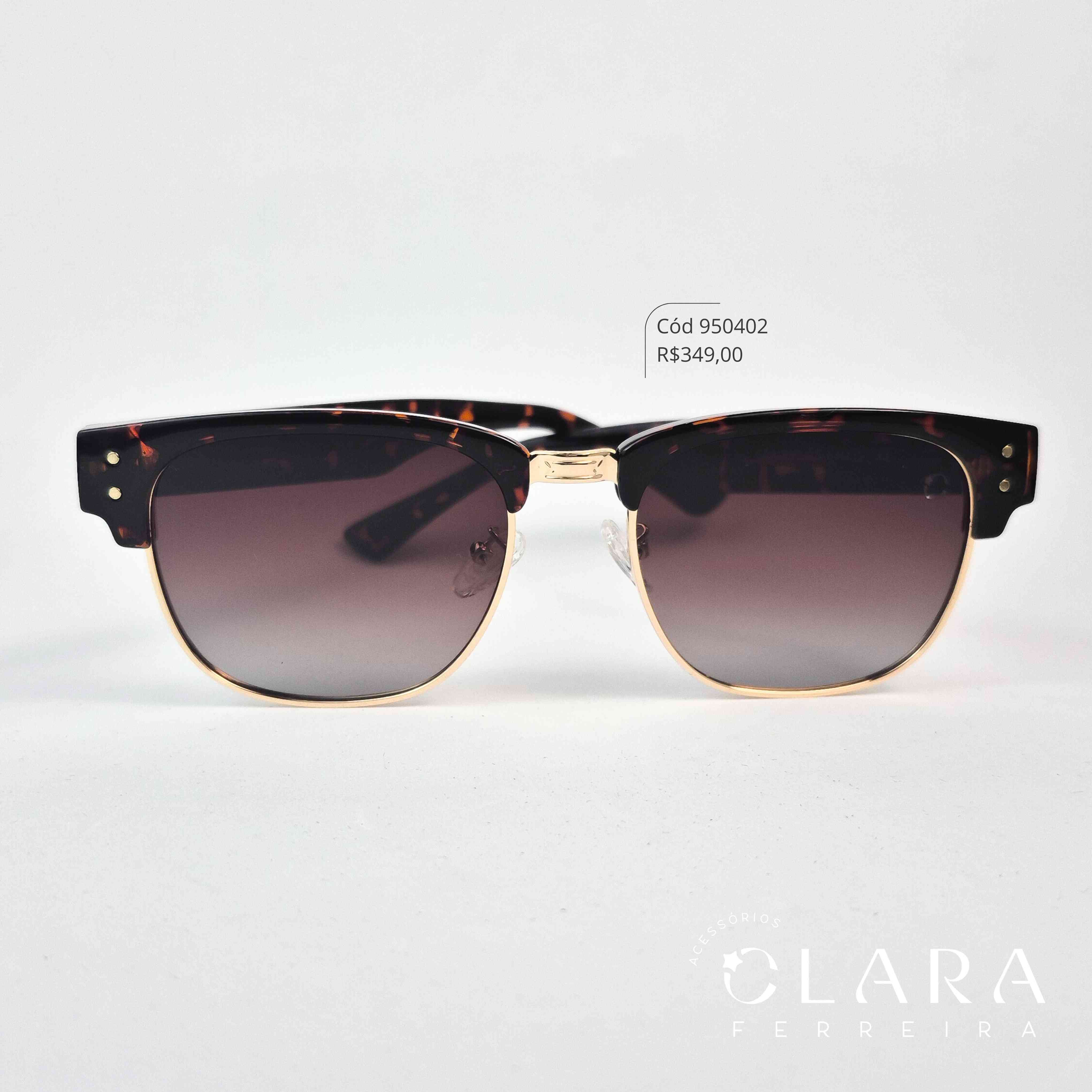 Óculos Solar WAYFARER ONÇA MARROM - INSPIRAÇÃO RAY-BAN - Lente Anti-impacto Polarizada - CZ4199P-C5