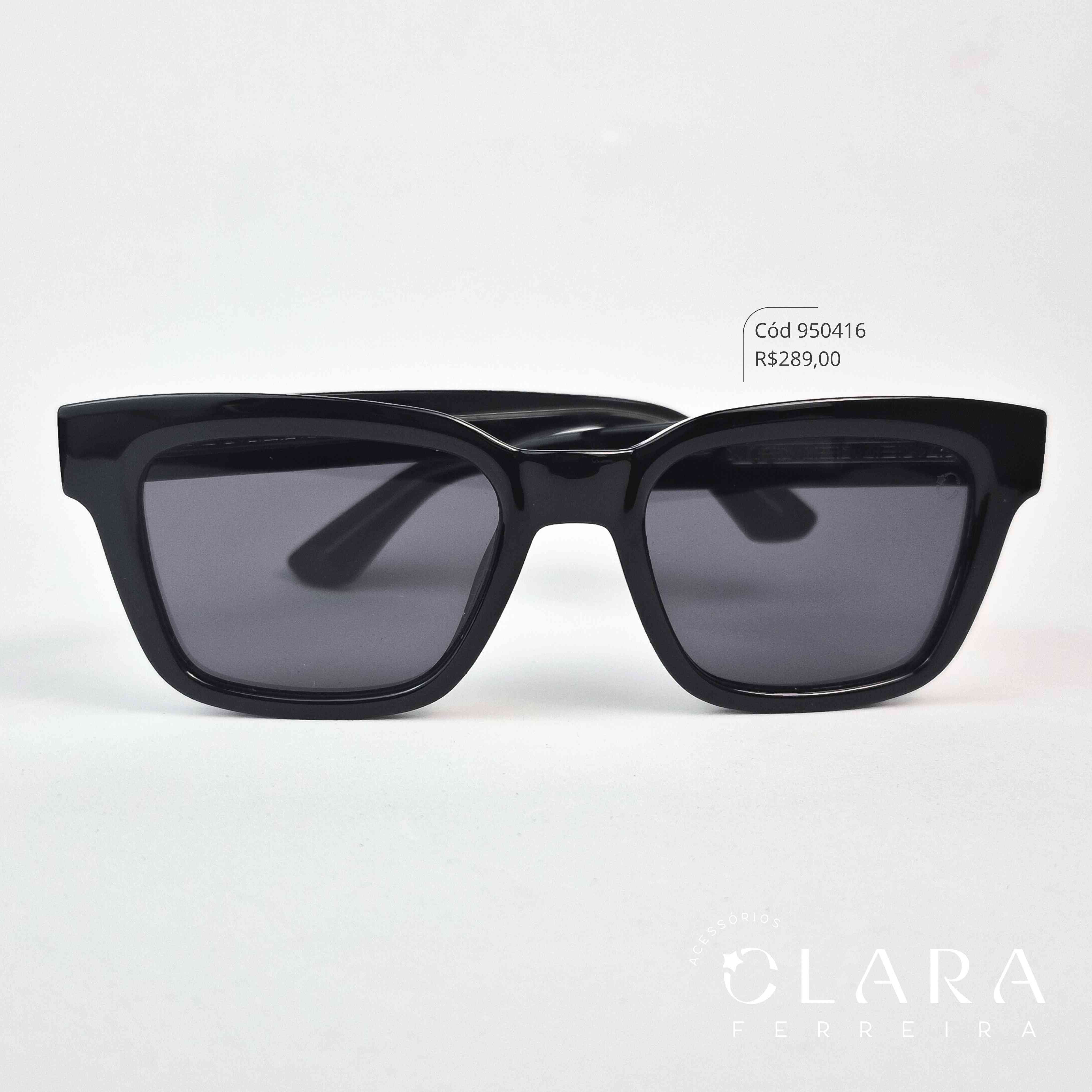 Óculos Solar QUADRADO PRETO - INSPIRAÇÃO RAY-BAN - Lente Resina - AF81089C-C1