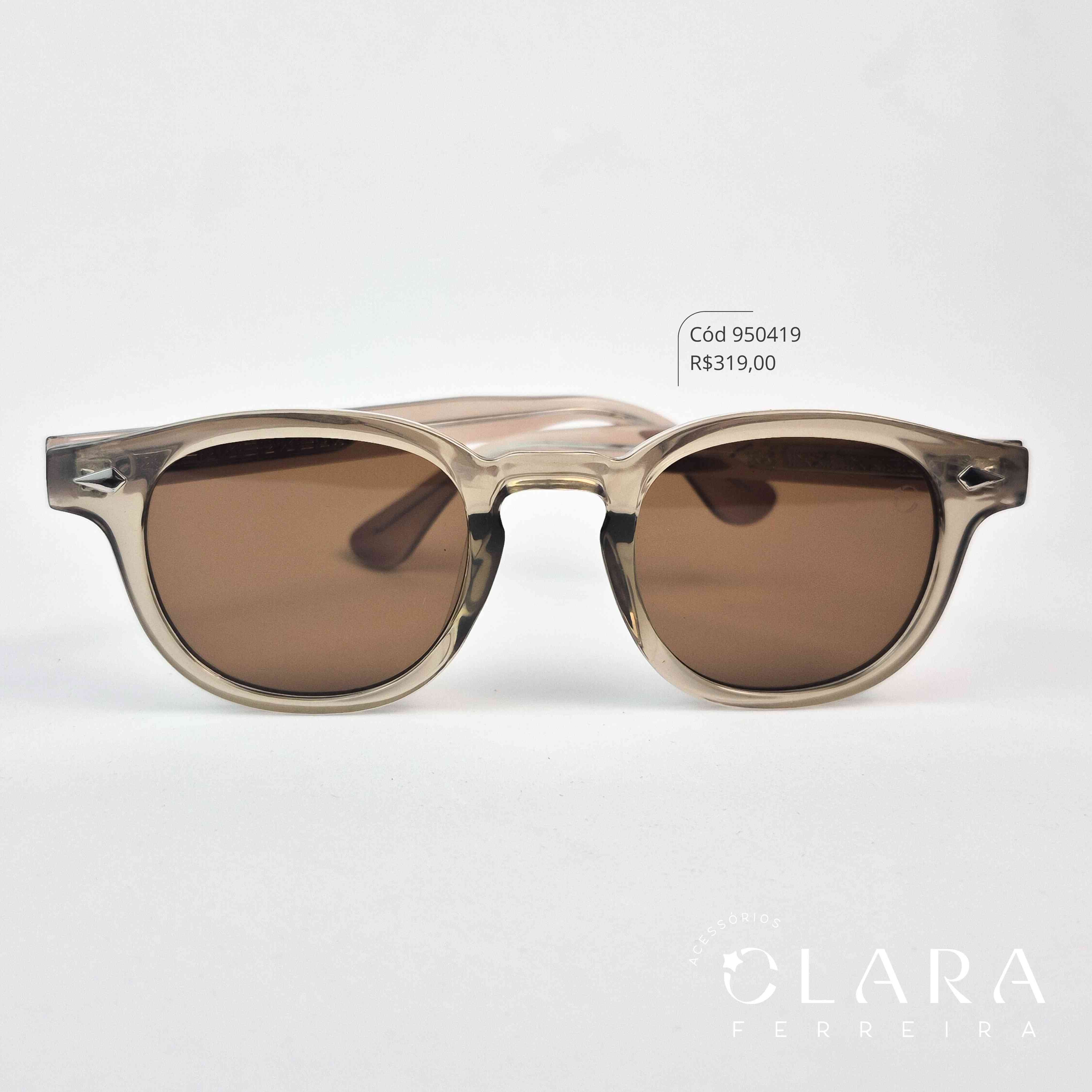 Óculos Solar WAYFARER MARROM FUMÊ - INSPIRAÇÃO RAY-BAN - Lente Resina - AF81099-C5