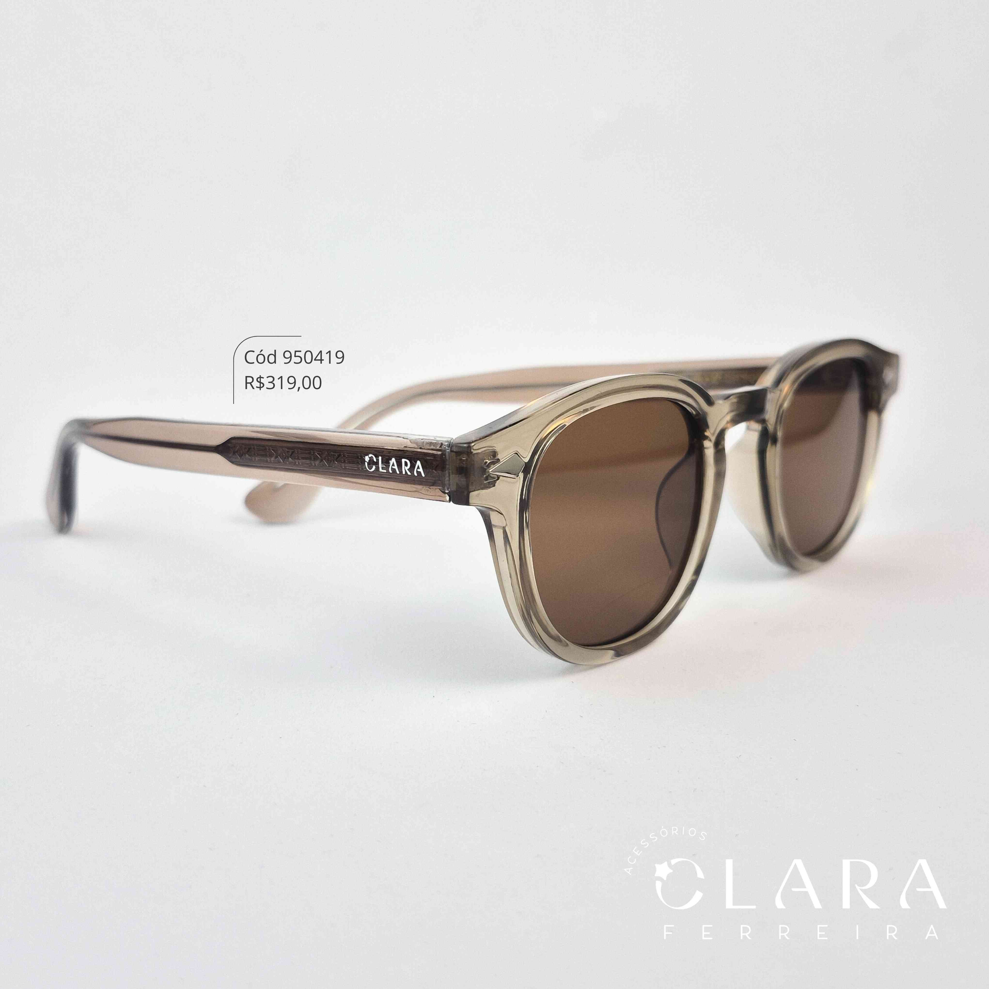 Óculos Solar WAYFARER MARROM FUMÊ - INSPIRAÇÃO RAY-BAN - Lente Resina - AF81099-C5