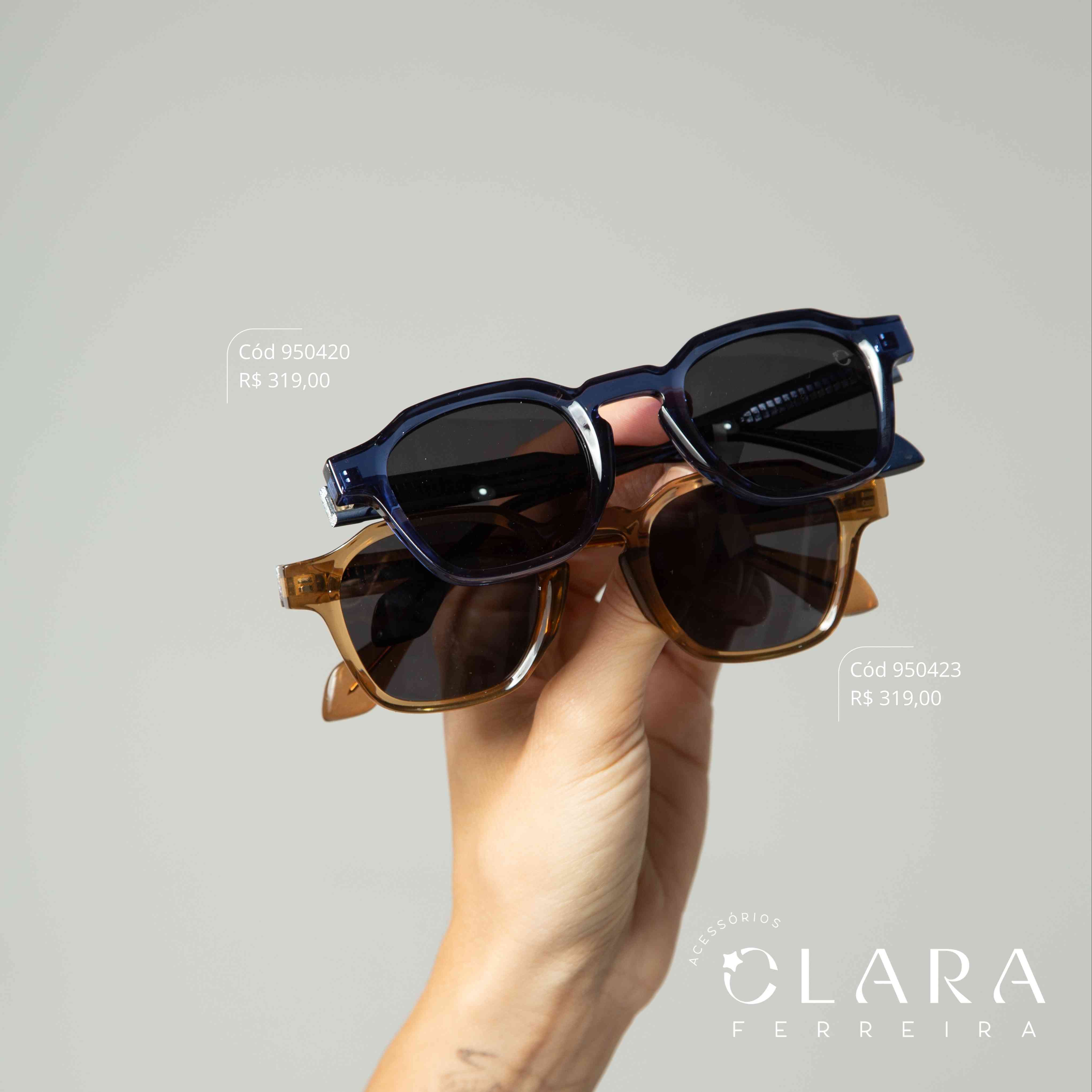 Óculos Solar REDONDO FUMÊ - INSPIRAÇÃO RAY-BAN - Lente Anti-impacto Polarizada - BK1001-C3