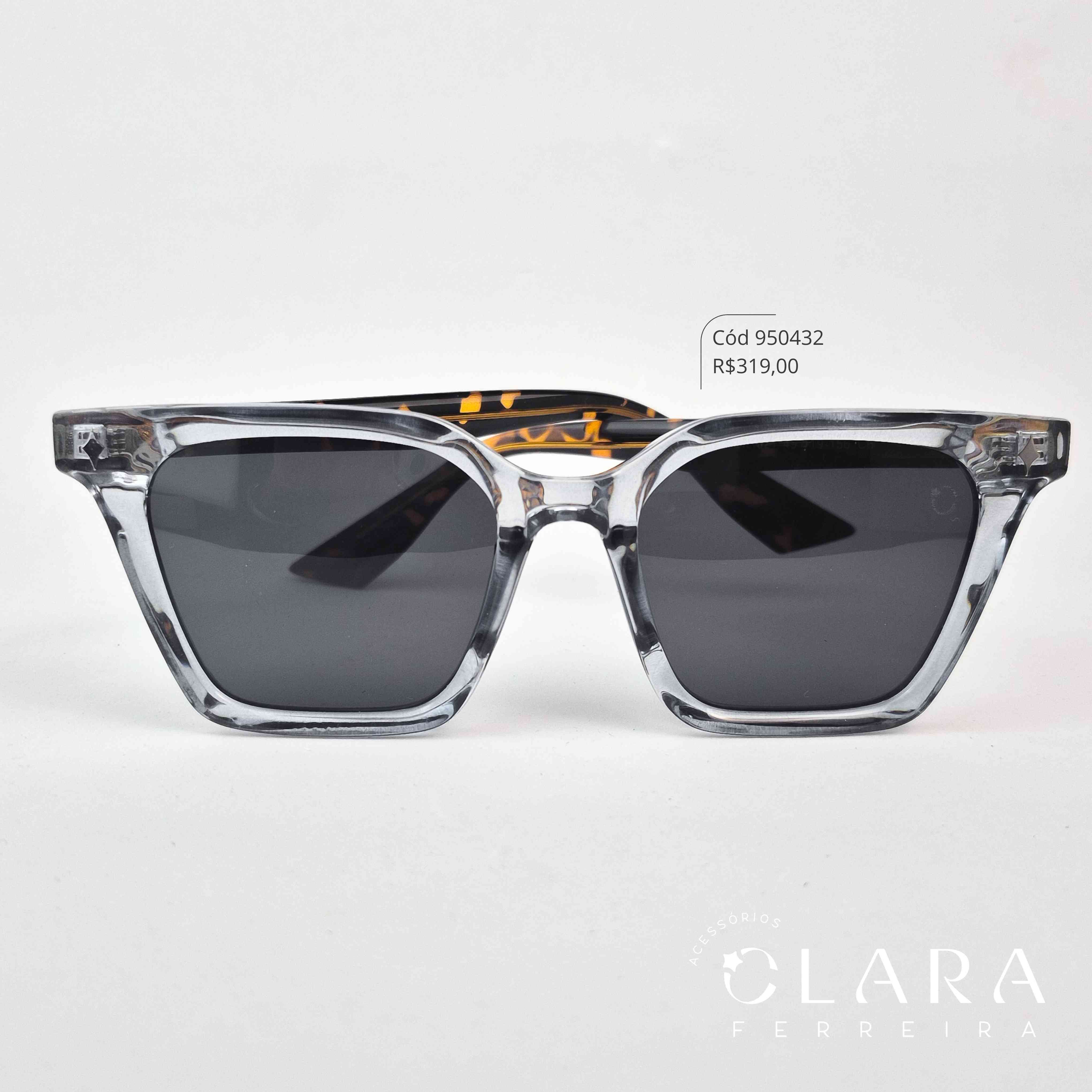 Óculos Solar WAYFARER FUMÊ - INSPIRAÇÃO RAY-BAN - Lente Anti-impacto Polarizada - BK1021-C6