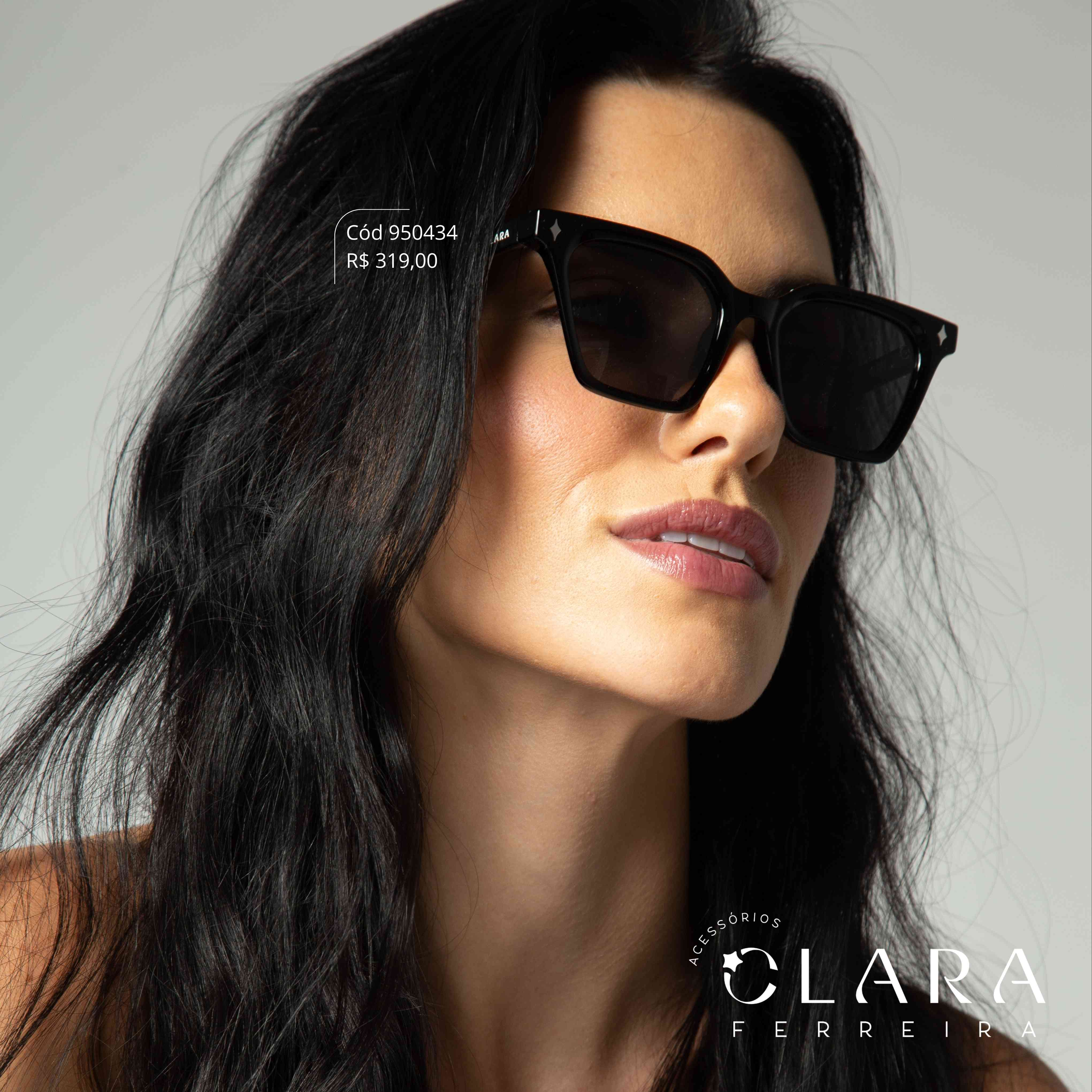 Óculos Solar WAYFARER PRETO - INSPIRAÇÃO RAY-BAN - Lente Anti-impacto Polarizada - BK1021-C1