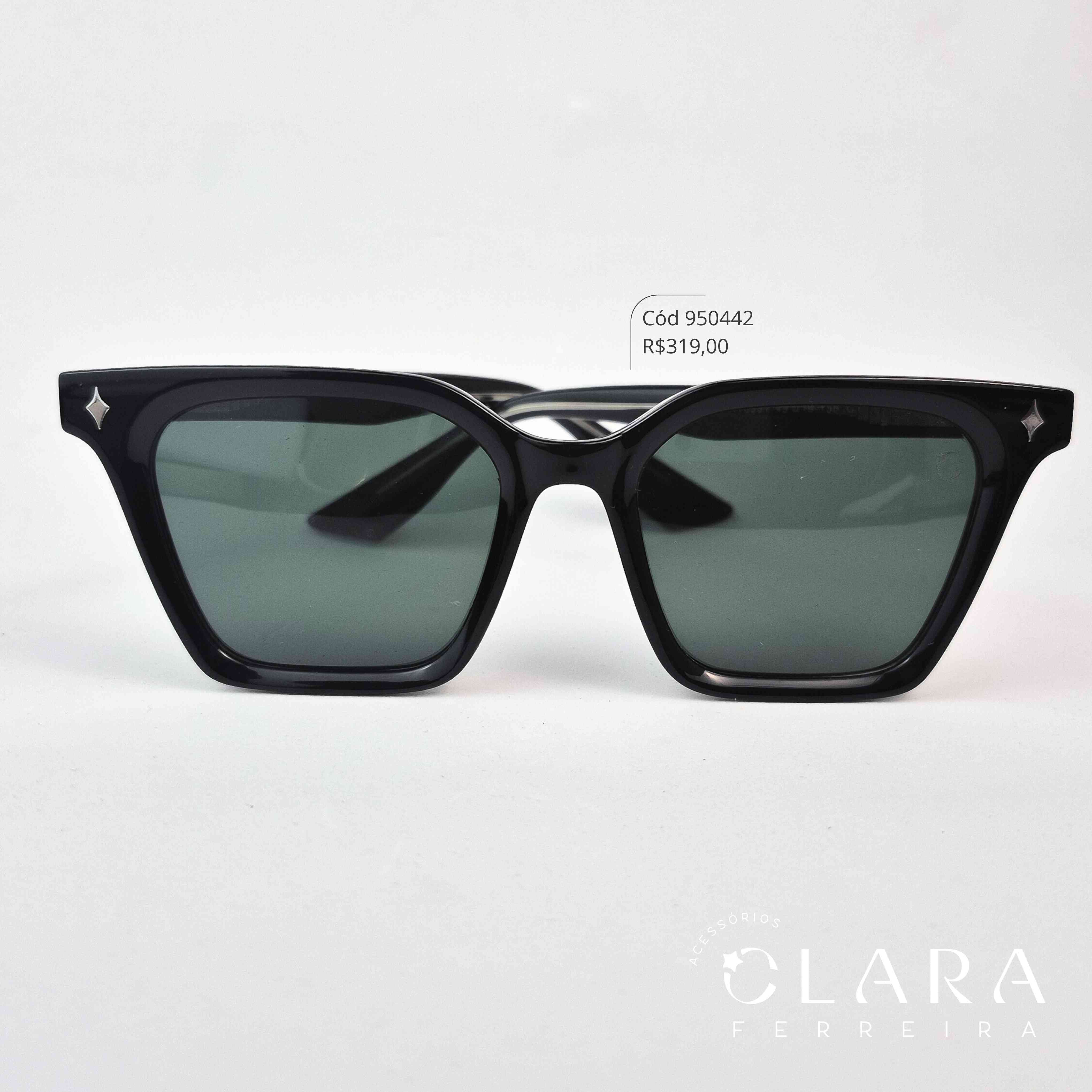 Óculos Solar WAYFARER PRETO - INSPIRAÇÃO RAY-BAN - Lente Anti-impacto Polarizada - NT8931-C1
