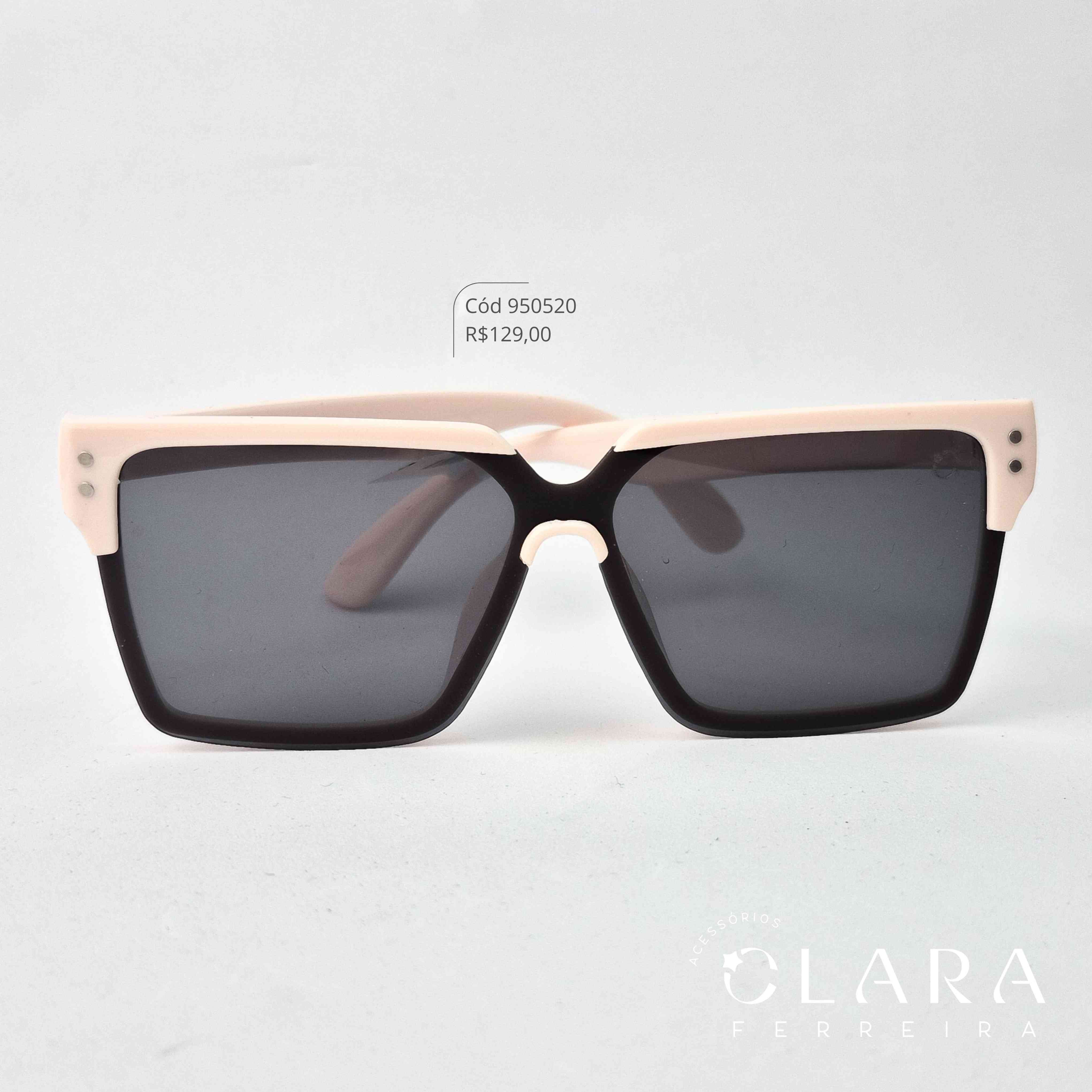 Óculos Solar INFANTIL QUADRADO ROSA - CLARINHA KIDS - Lente Anti-impacto Polarizada - S8356P-52