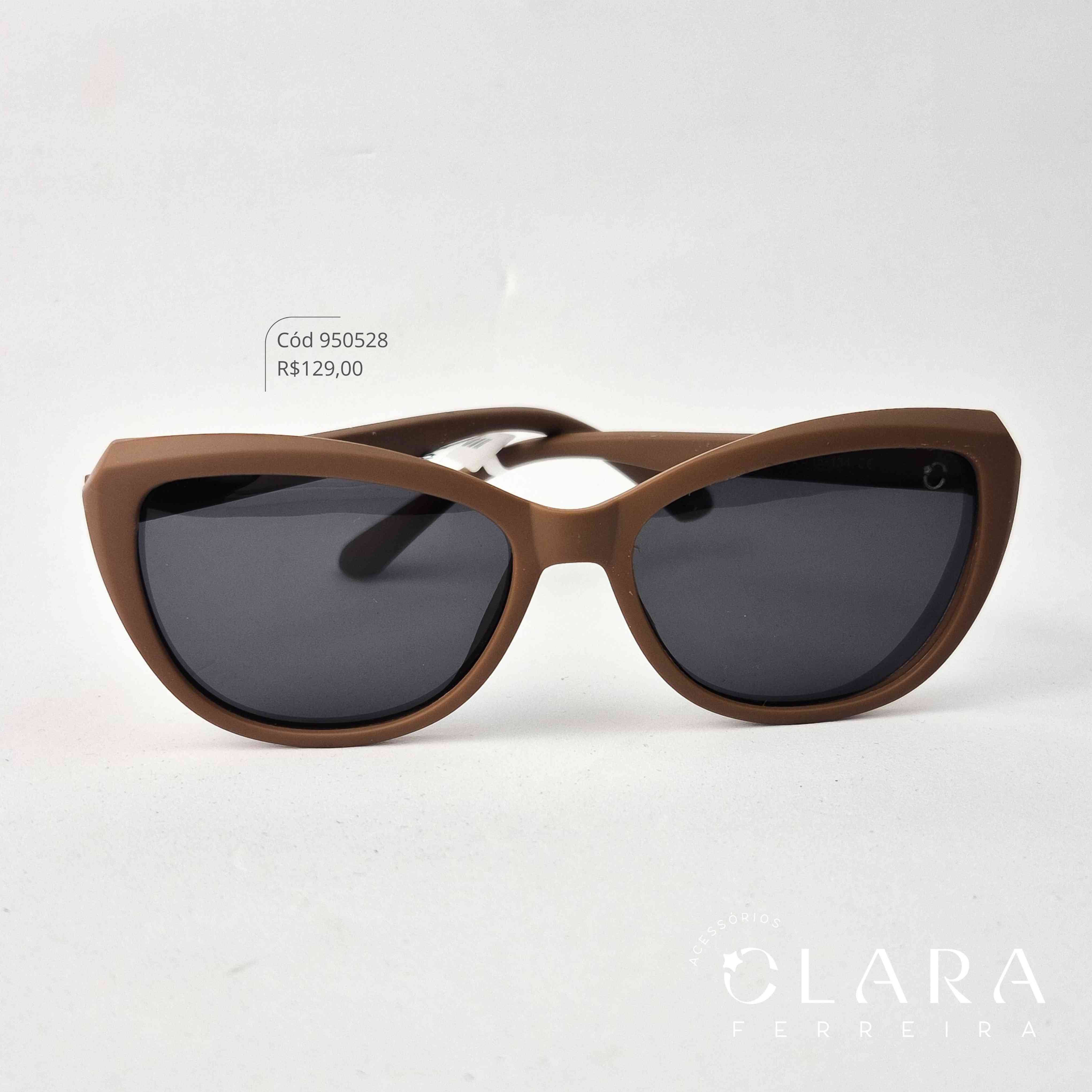 Óculos Solar INFANTIL REDONDO MARROM - CLARINHA KIDS - Lente Anti-impacto Polarizada - 20008-C3