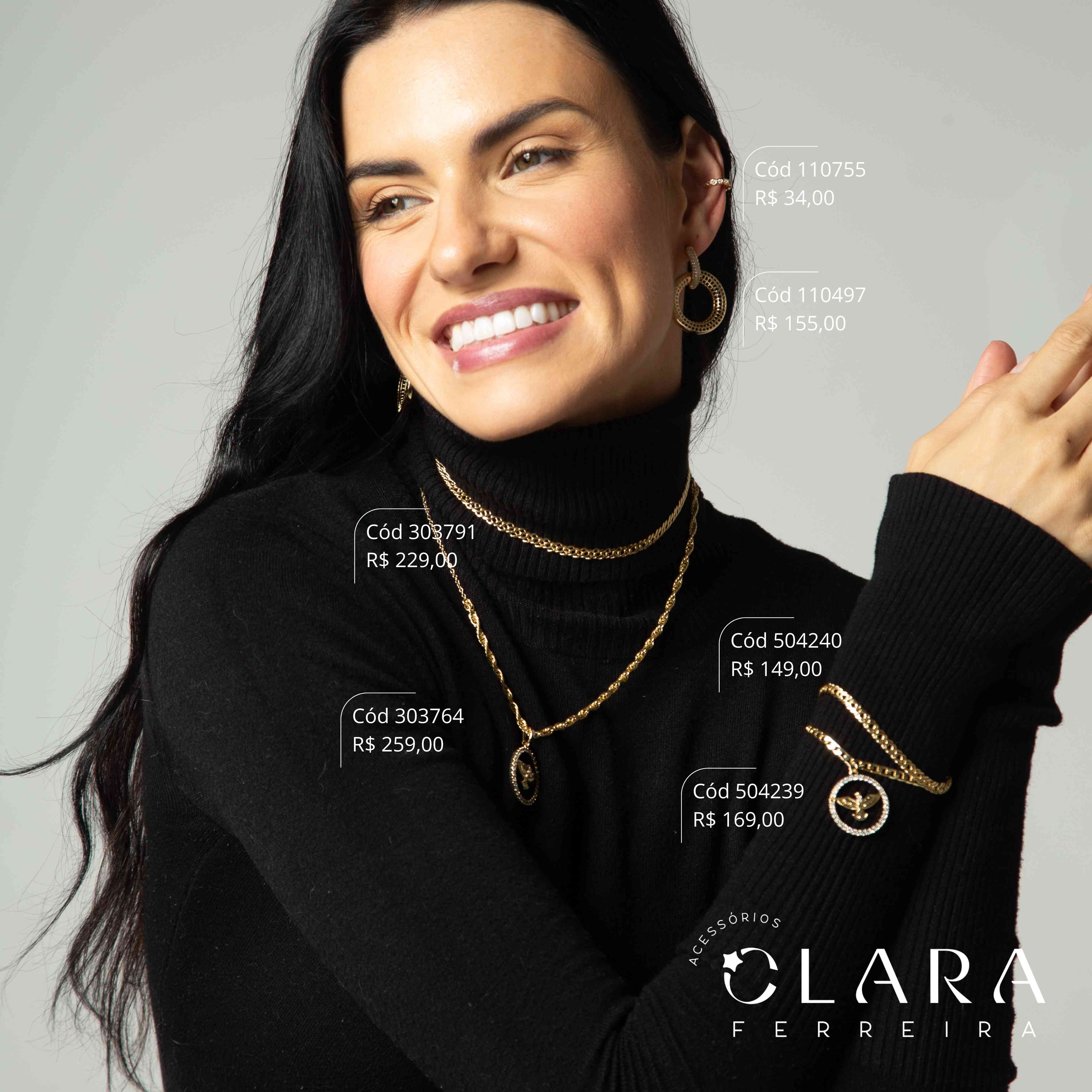 BRINCO PIERCING FAKE 1 FILEIRA DE HEXAGONOS COM MICROZIRCÔNIAS - 3MM - Dourado