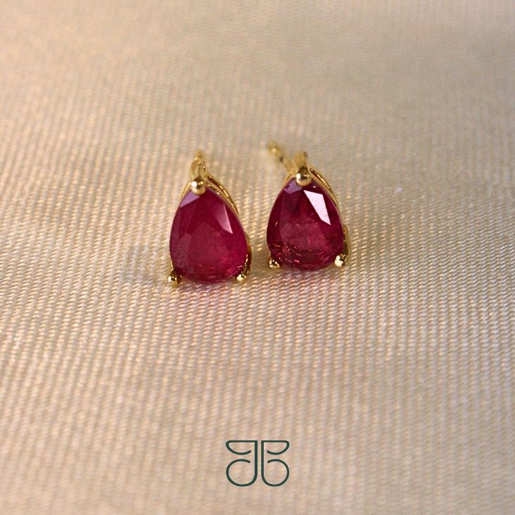 BRINCO GOTA PEDRA ROSA