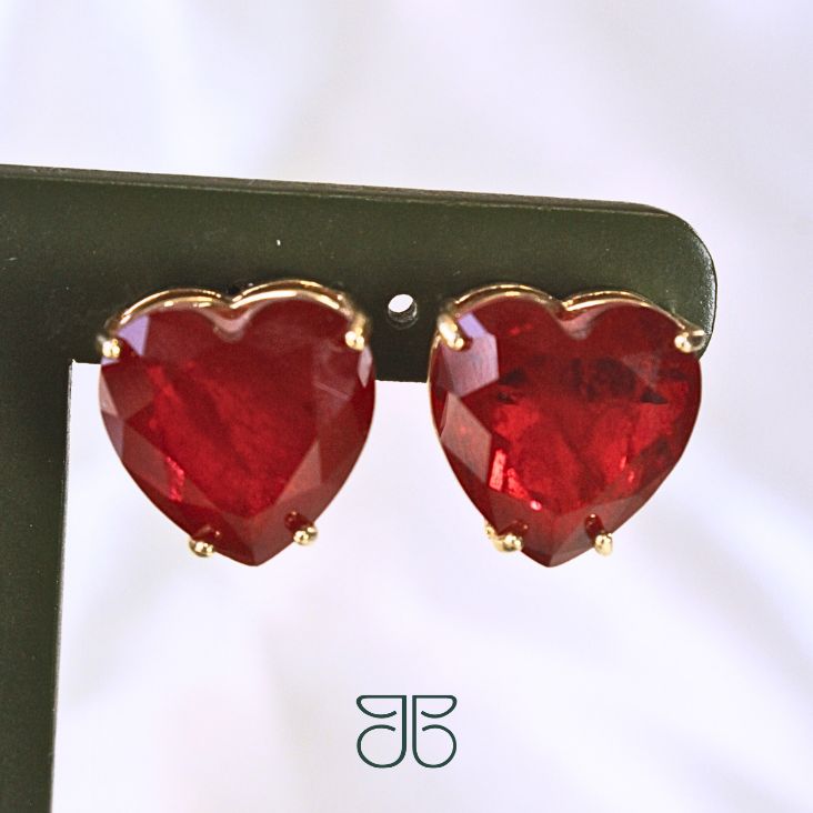BRINCO CORAÇÃO VERMELHO G PEDRA FUSION