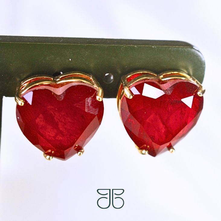 BRINCO CORAÇÃO VERMELHO G PEDRA FUSION