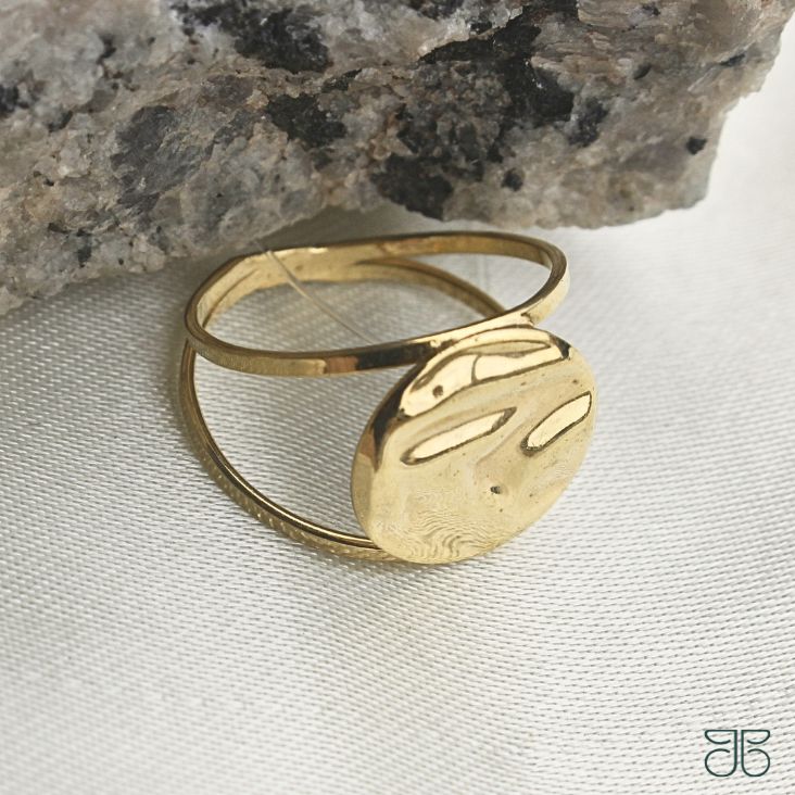 ANEL 2 FIOS CHAPA CIRCULO AMASSADA