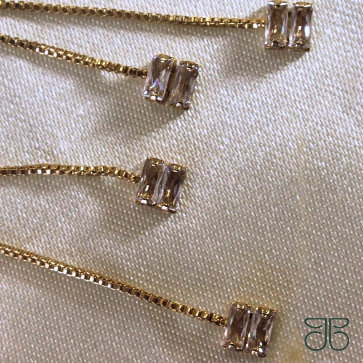 BRINCO VENEZIANA NOZINHO PEDRA NAVETE