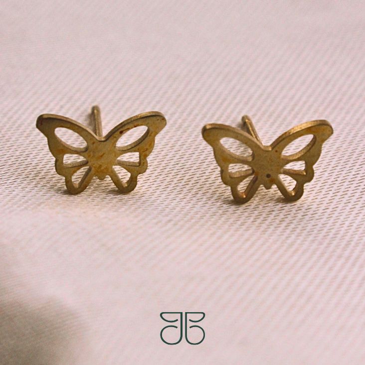 BRINCO BORBOLETINHA VAZADA AÇO STEEL