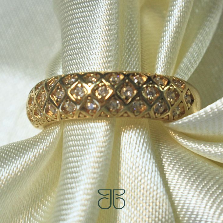 ANEL APARADOR 3 FILETES CRAVEJADO MICROZIRCONIAS