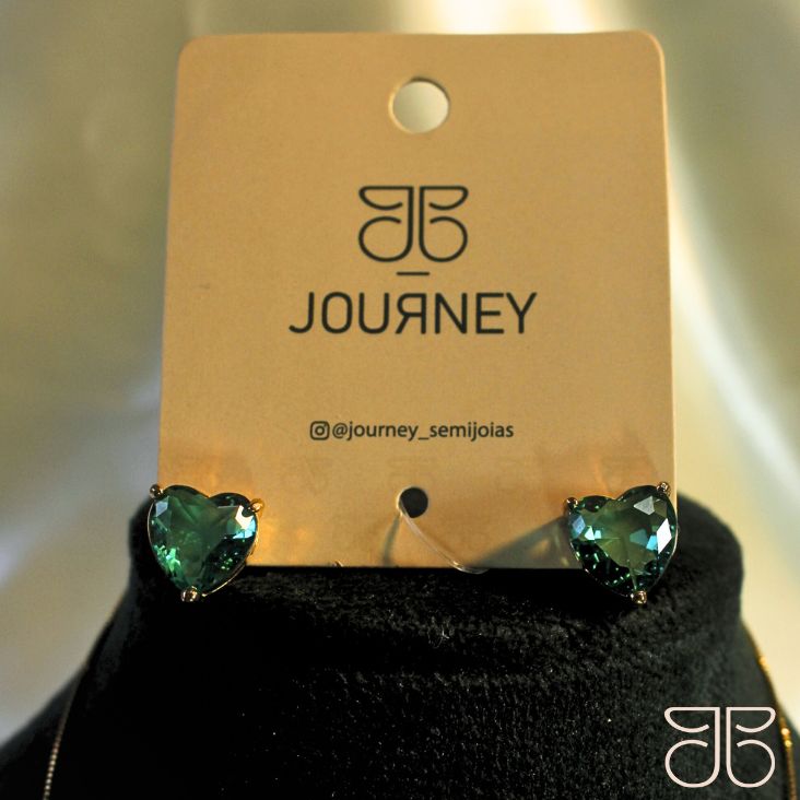 CONJUNTO PEDRA CORAÇÃO VERDE