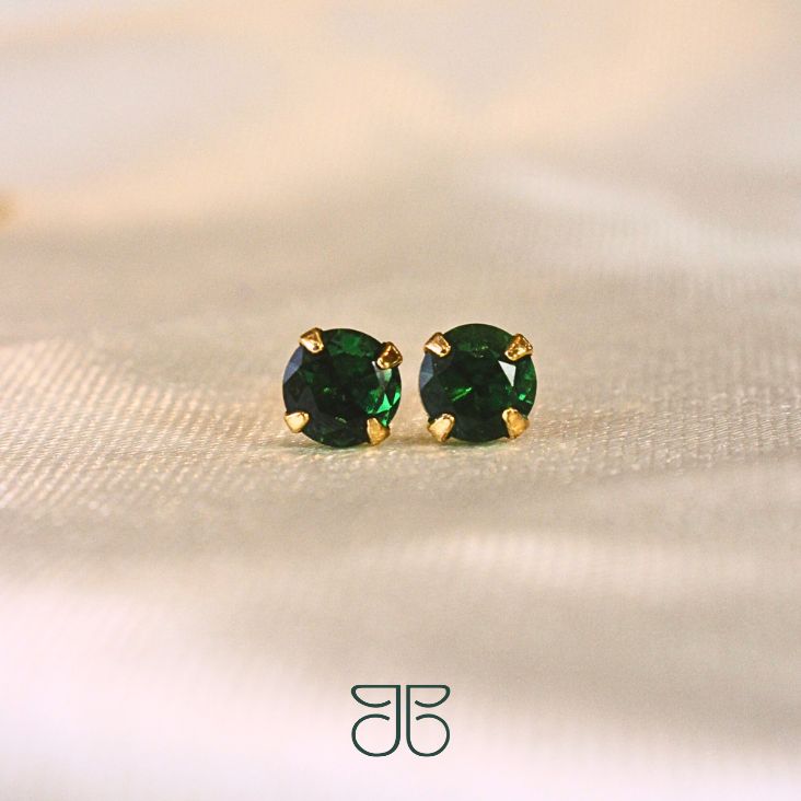 BRINCO SOLITÁRIO PEDRA VERDE