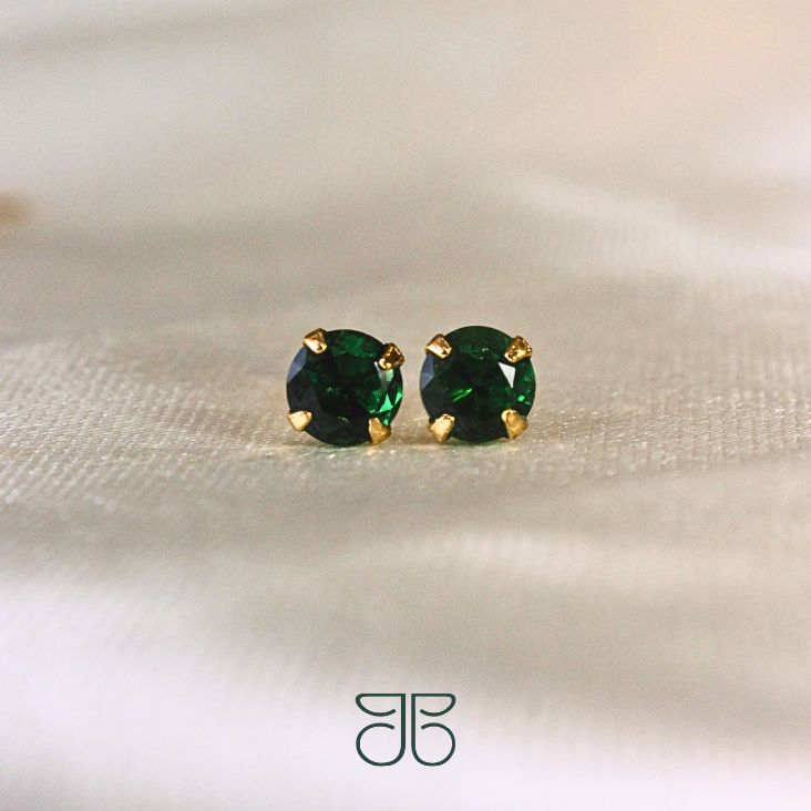 BRINCO SOLITÁRIO PEDRA VERDE