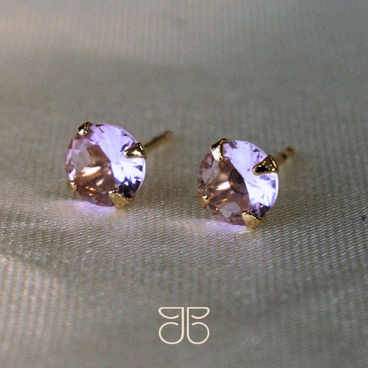 BRINCO SOLITÁRIO M PEDRA ROSA