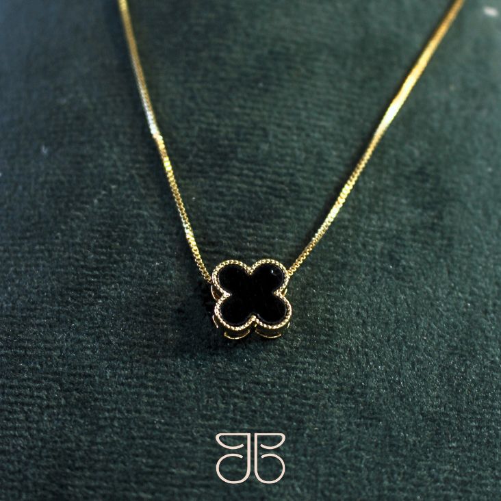 CONJUNTO TREVO PEDRA PRETA