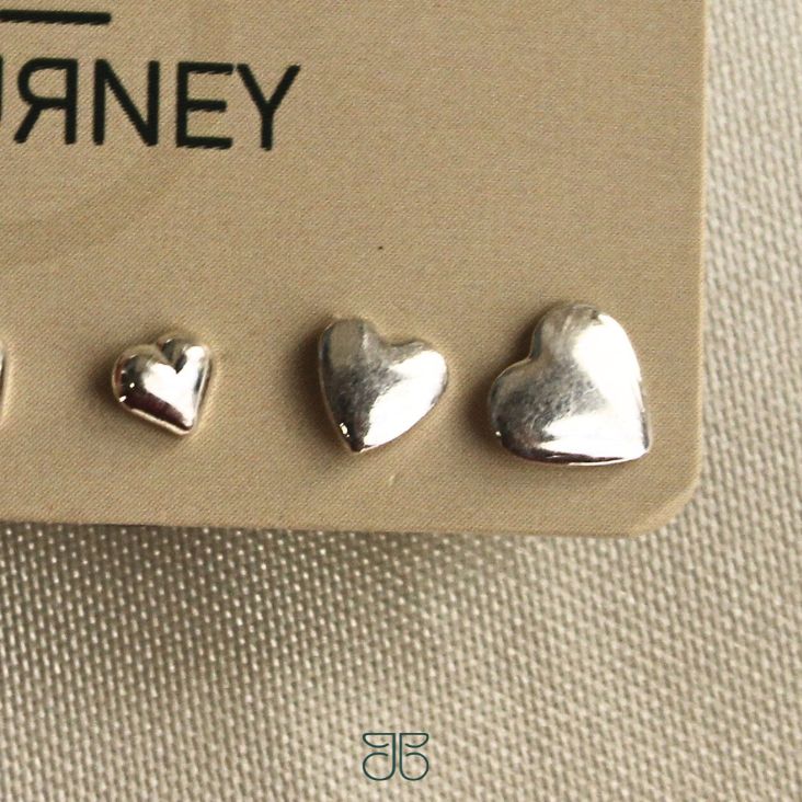 BRINCO TRIO CORAÇÃO CHAPINHA PRATA