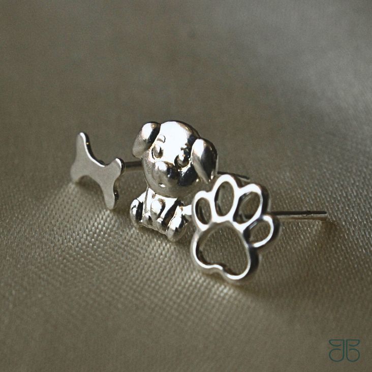 TRIO CACHORRINHO PATINHA OSSINHO PRATA