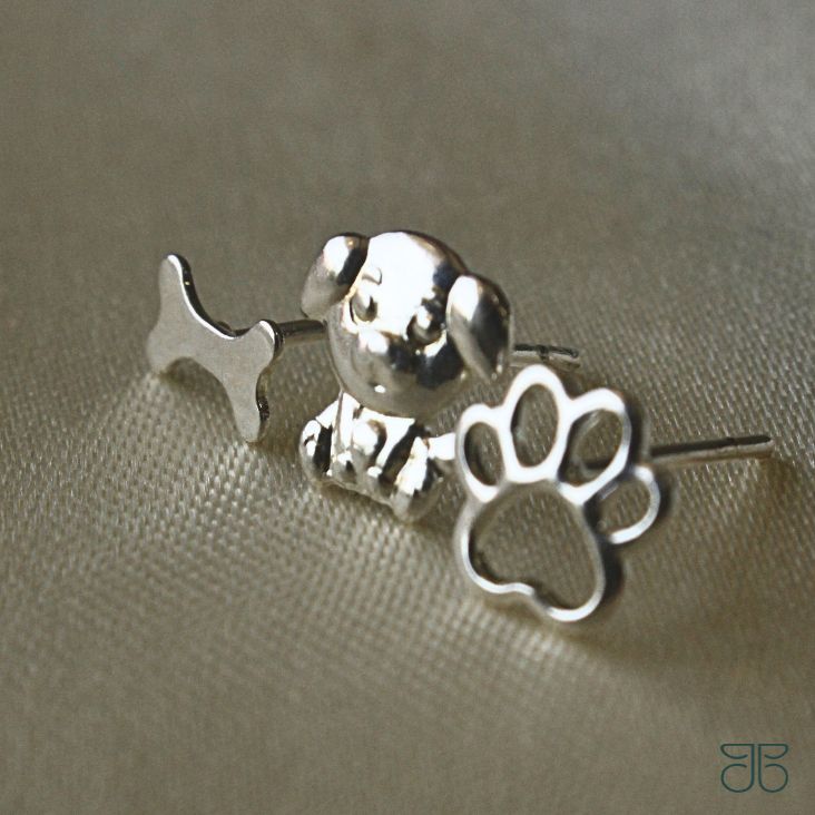 TRIO CACHORRINHO PATINHA OSSINHO PRATA